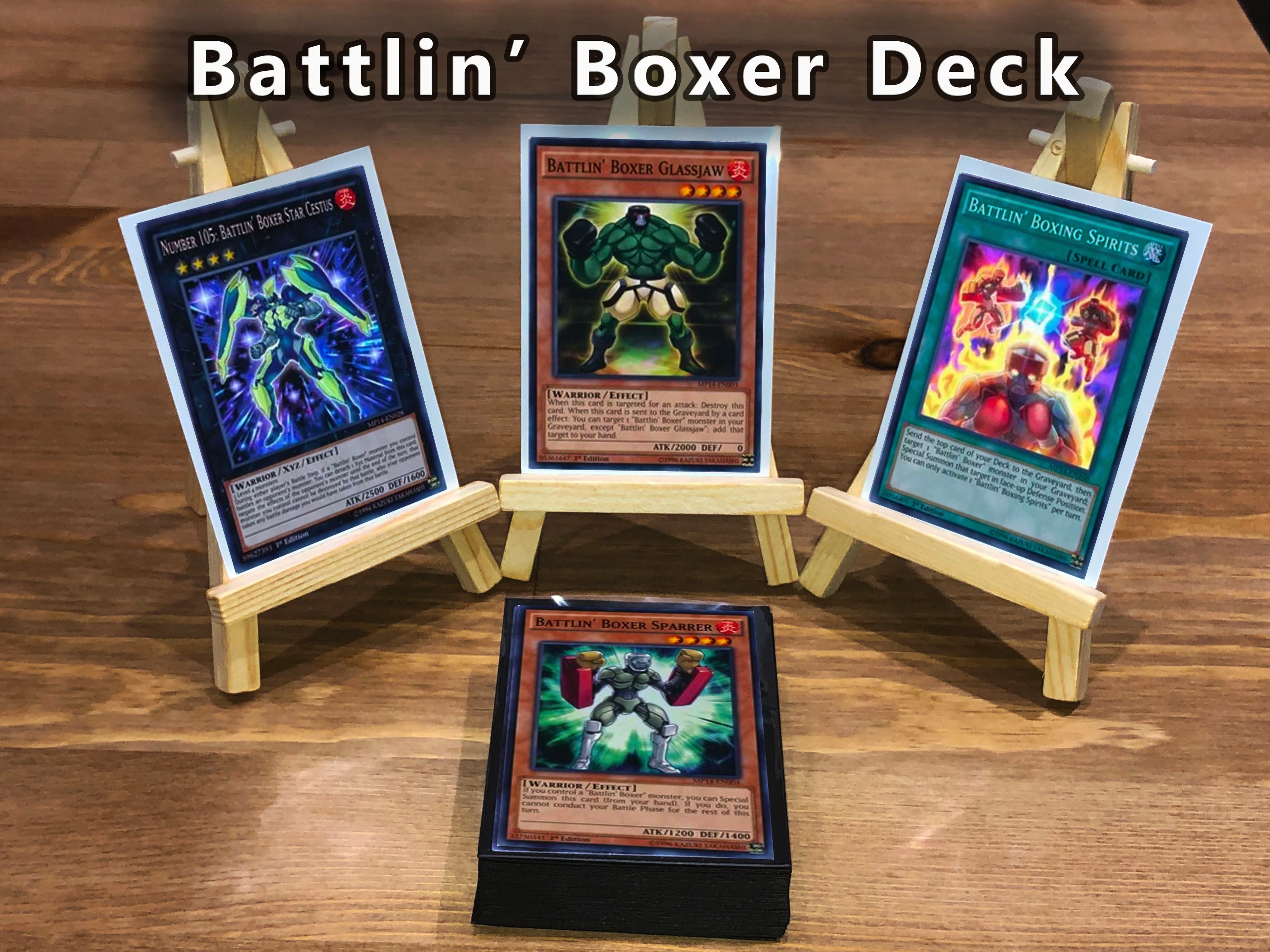 Yugioh Battlin' Boxer Deck - 40 Cards + Extra Deck + Sleeves