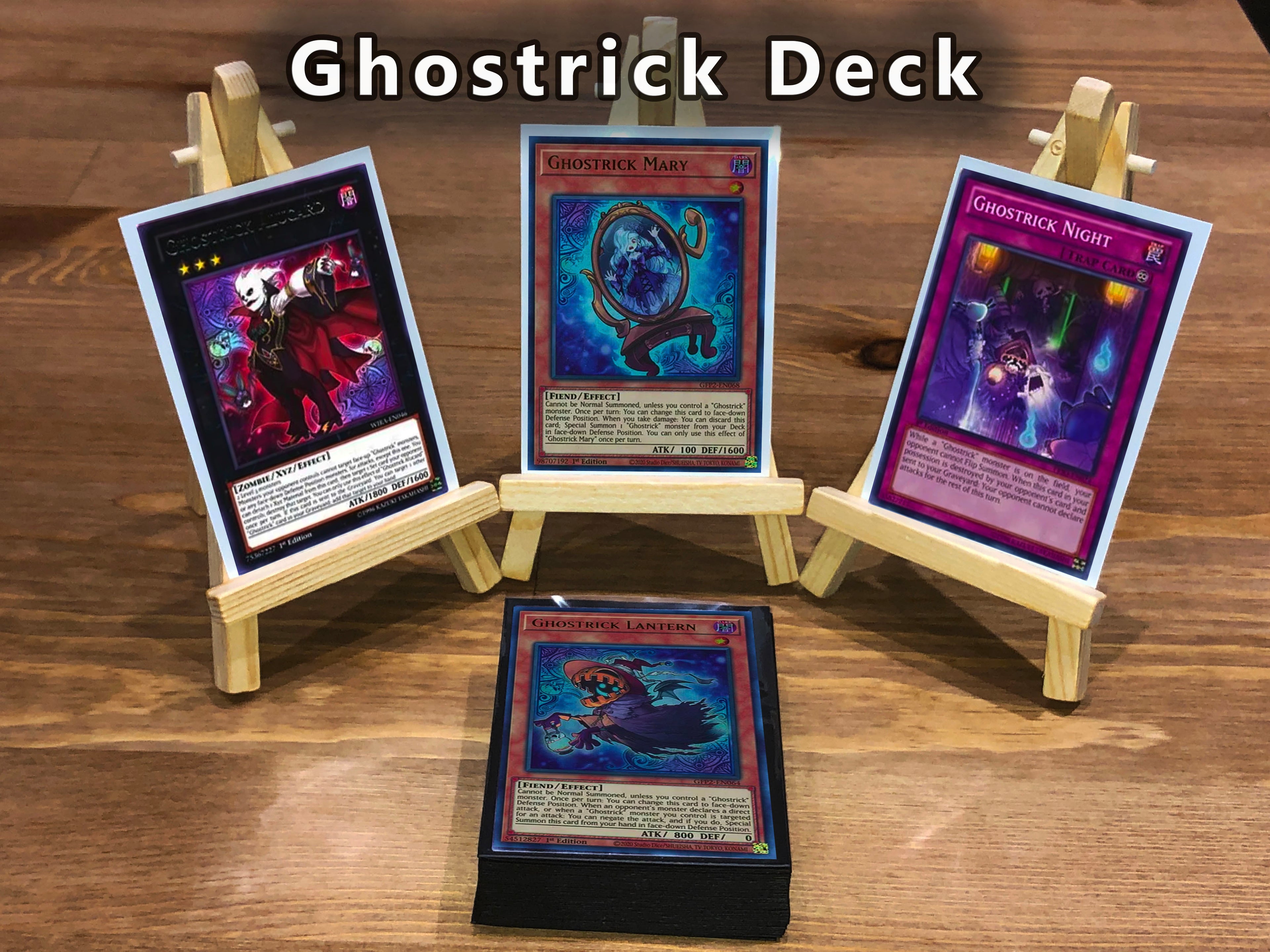 Yugioh Ghostrick Deck - 40 Cards + Extra Deck + Sleeves