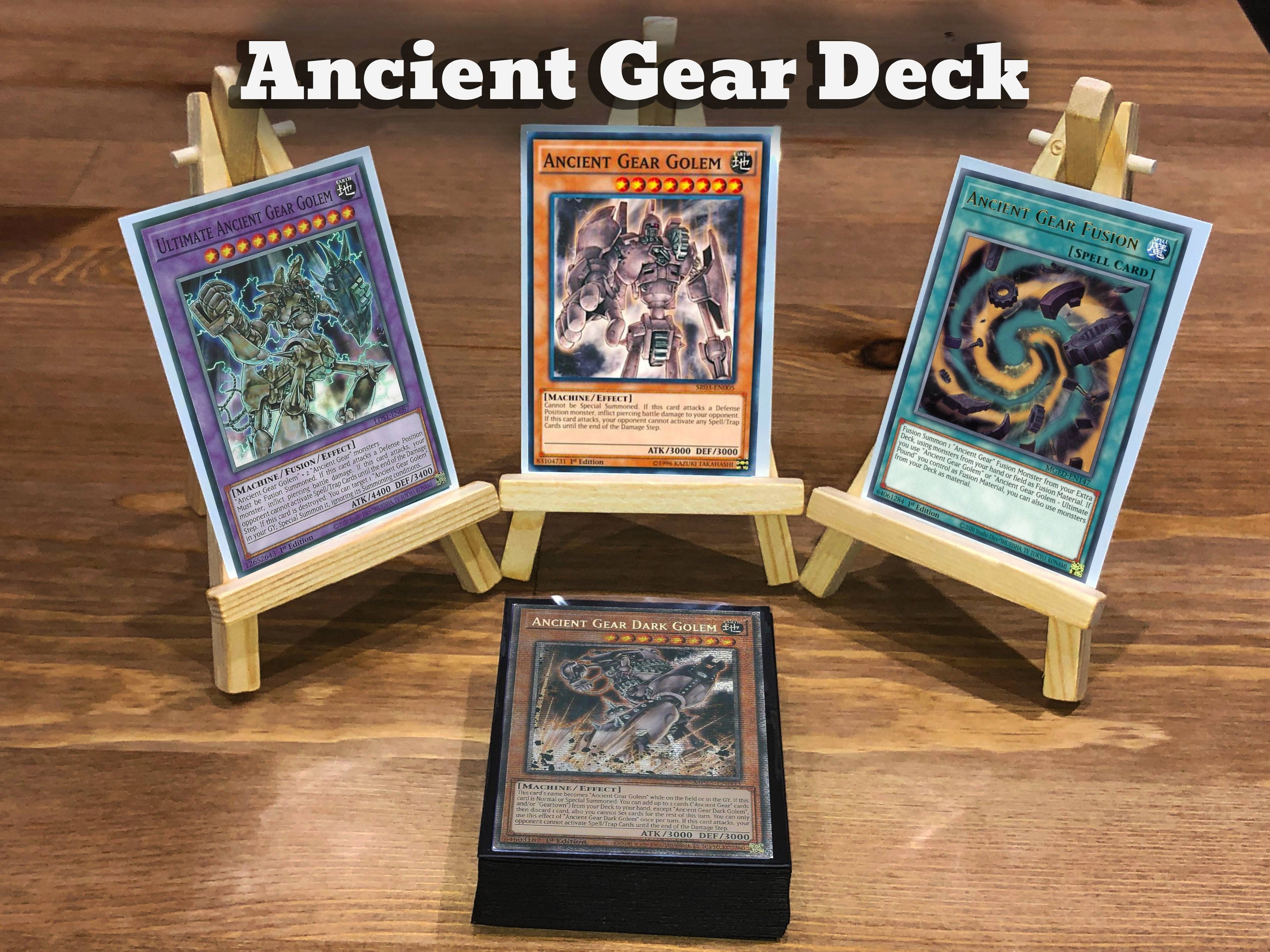 Yugioh Ancient Gear Deck - 40 Cards + Extra Deck + Sleeves