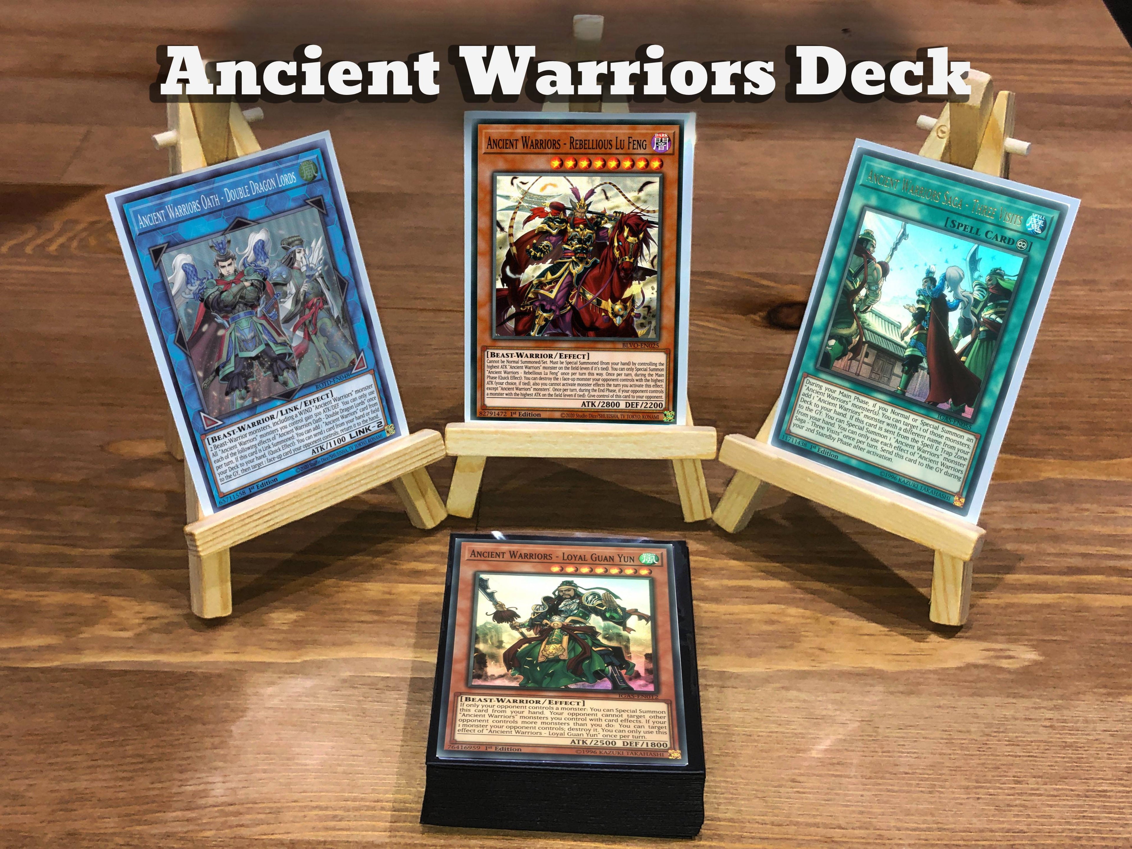 Yugioh Ancient Warriors Deck - 40 Cards + Extra Deck + Sleeves