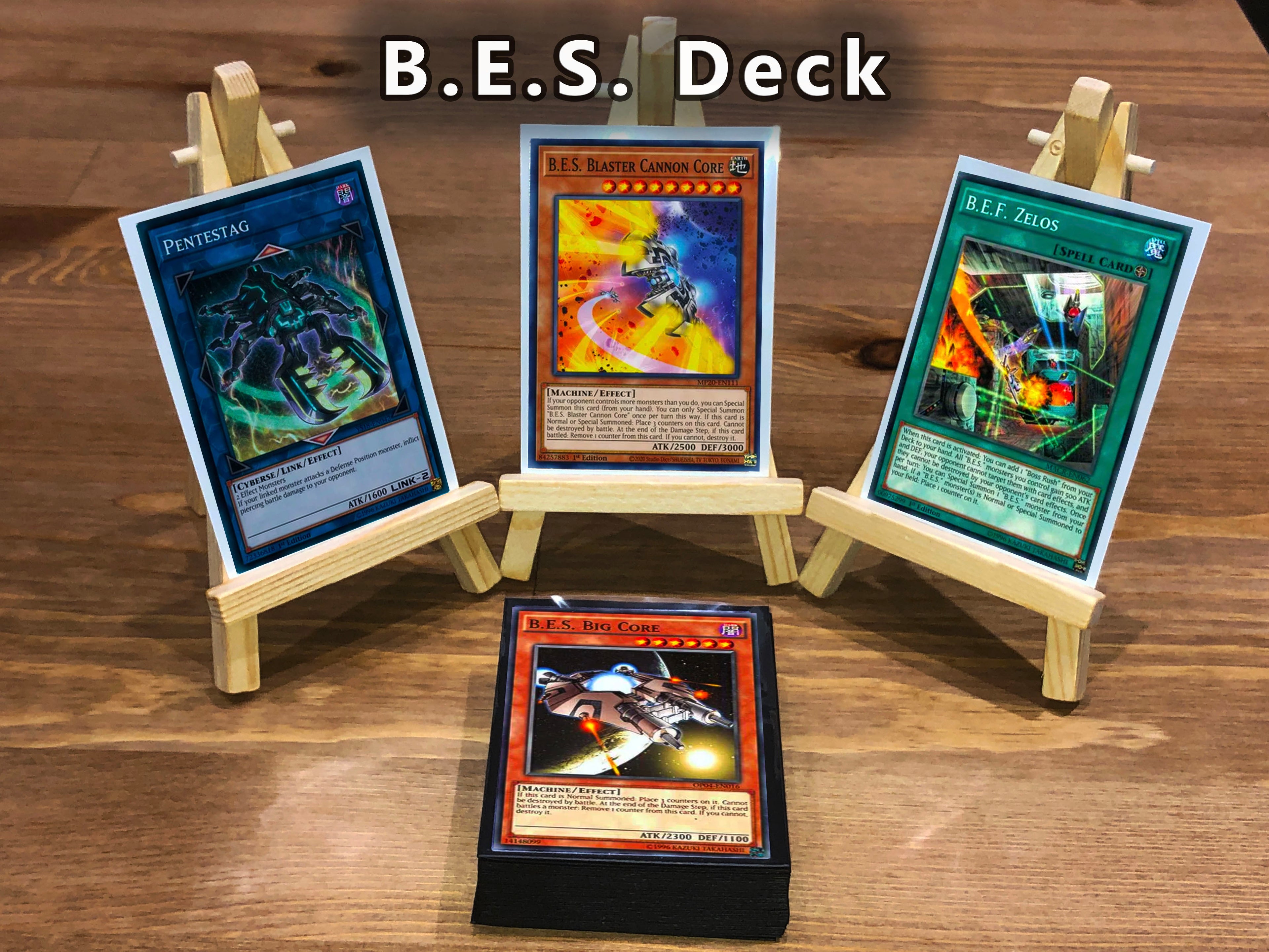 Yugioh B.E.S Deck 40 Cards + Extra Deck + Sleeves