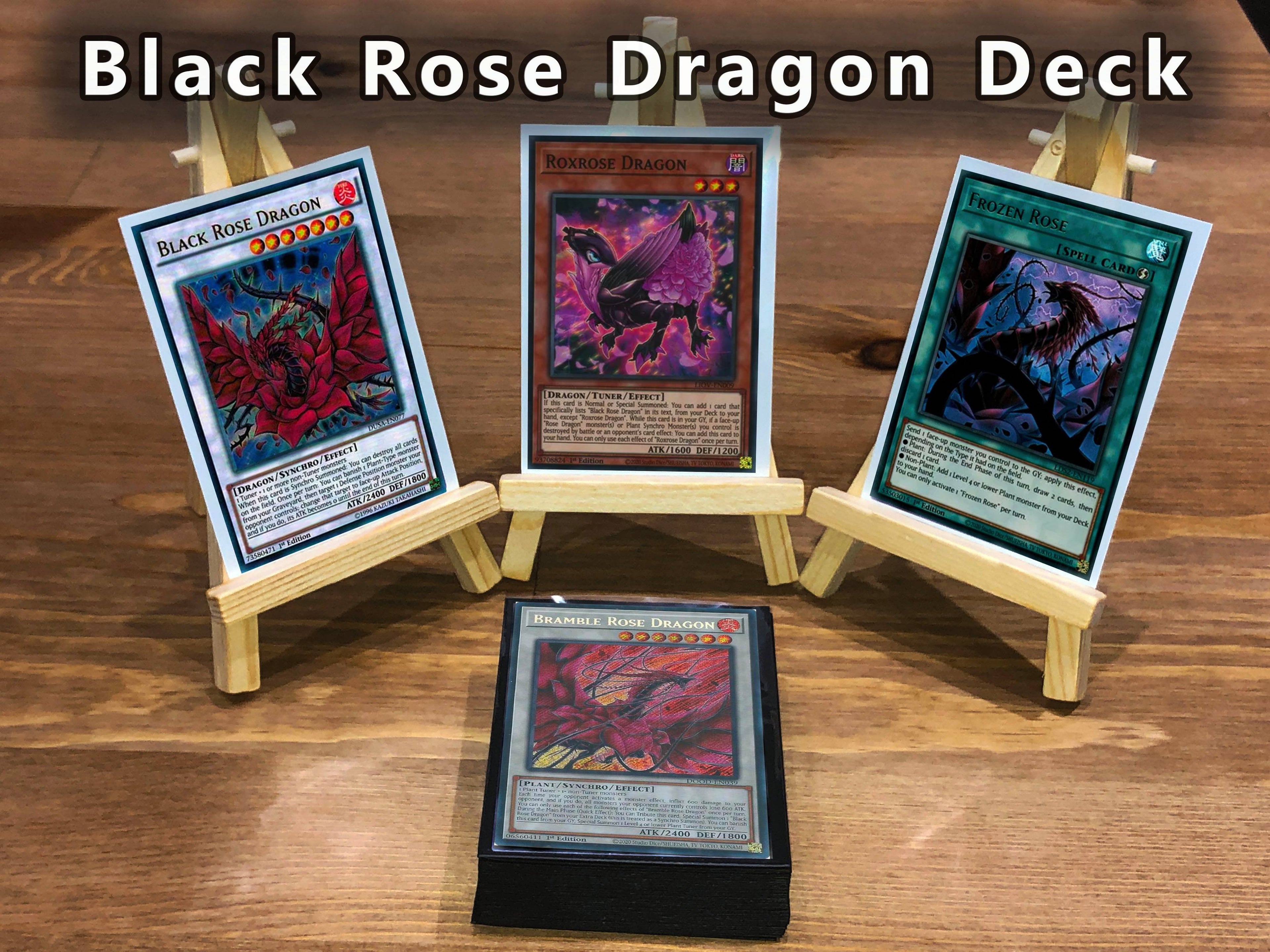 Yugioh Black Rose Dragon Deck + Extra Deck + Sleeves