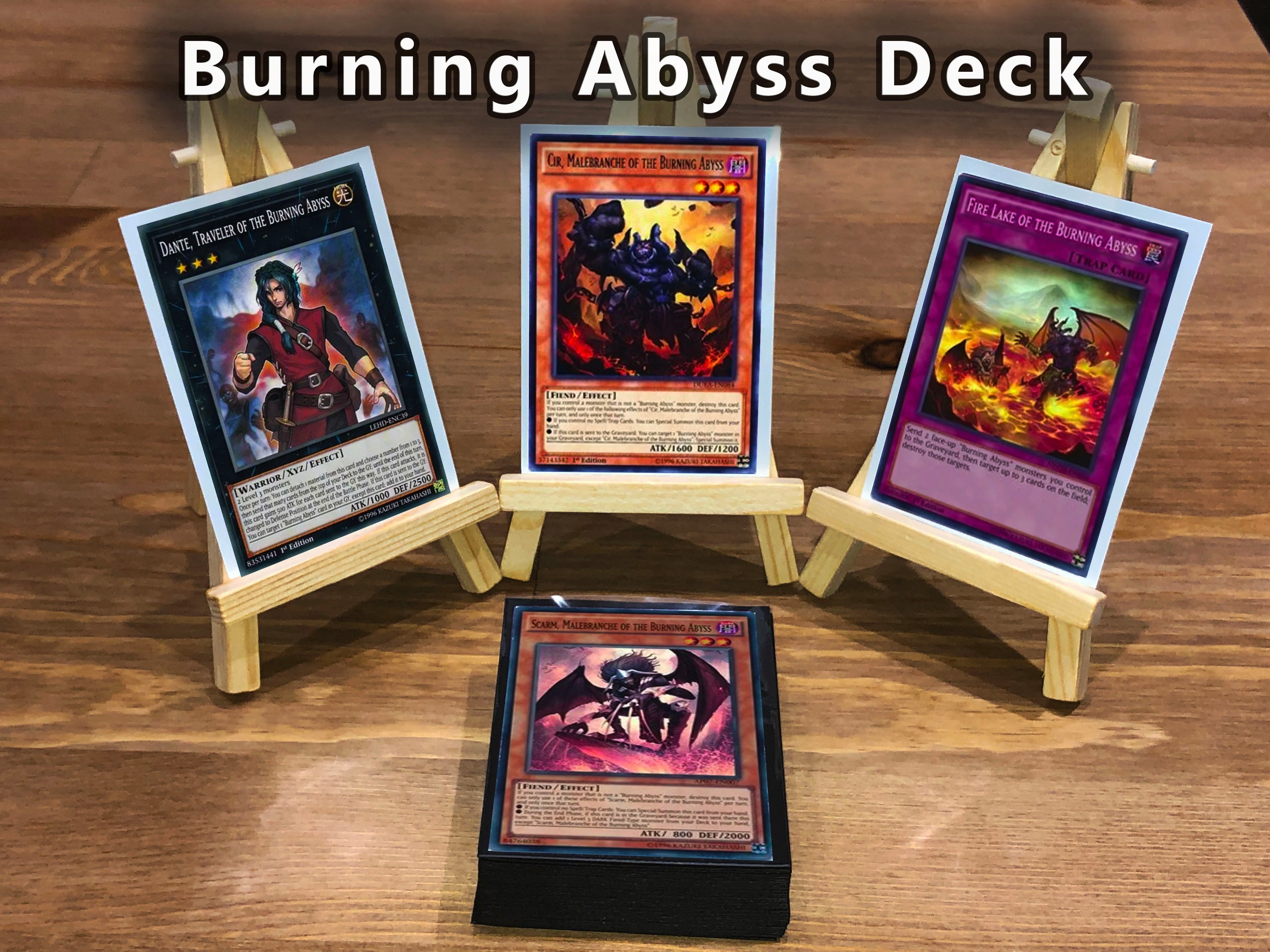 Yugioh Burning Abyss Deck 40 Cards + Extra Deck + Sleeves