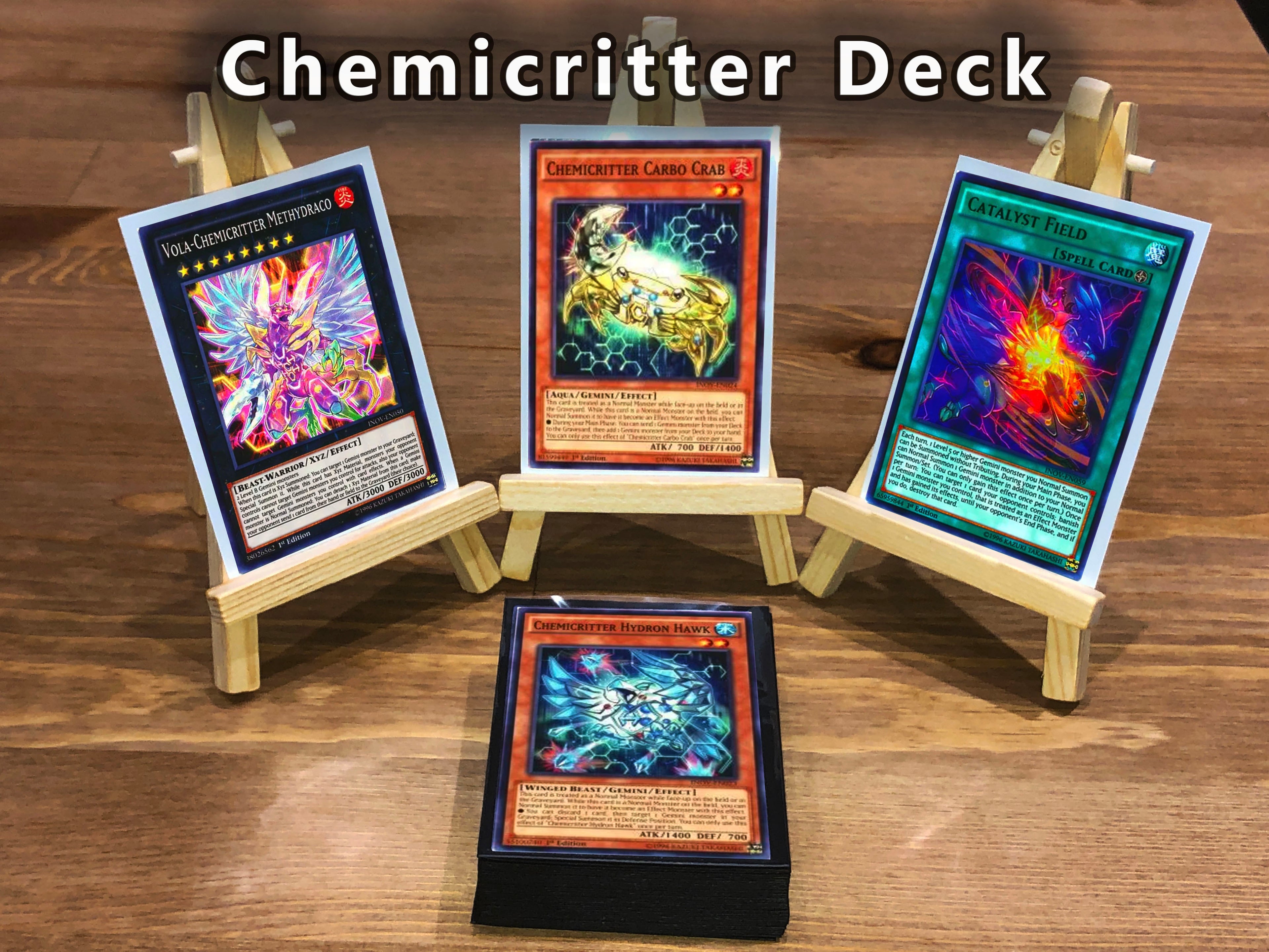 Yugioh Chemicritter Deck 40 Cards + Extra Deck + Sleeves
