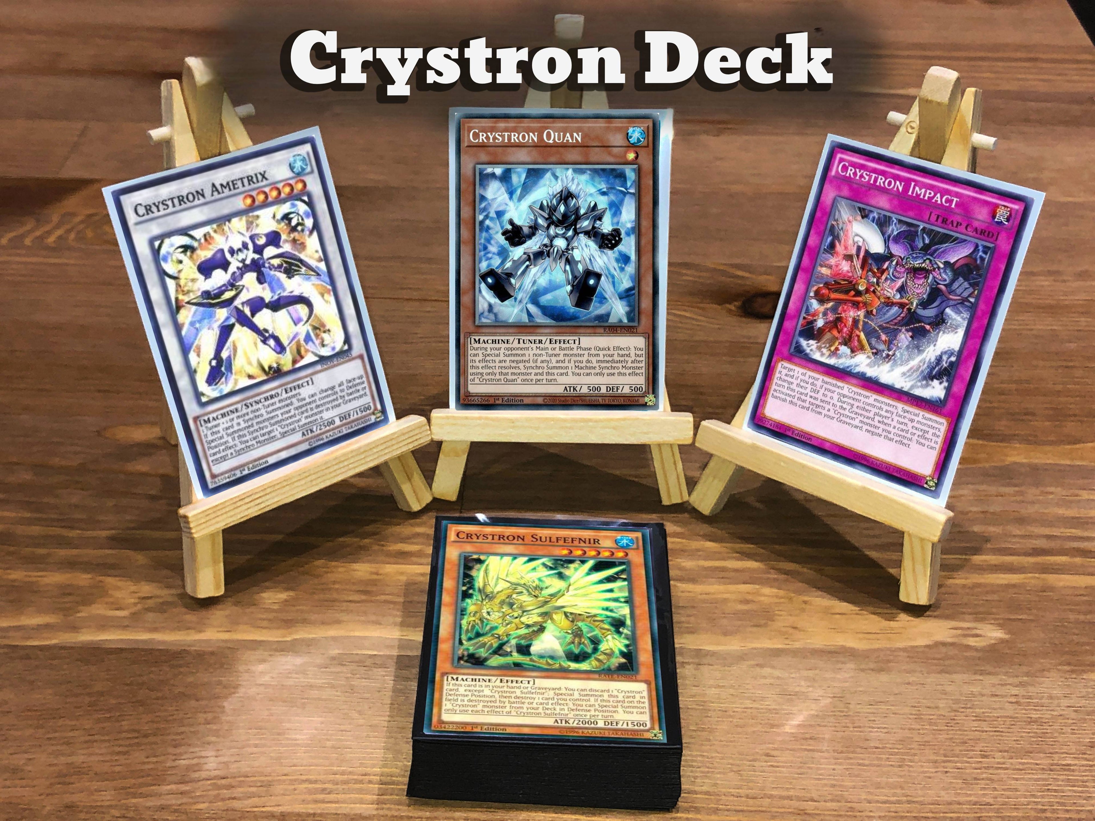Yugioh Crystron Deck - 40 Cards + Extra Deck + Sleeves