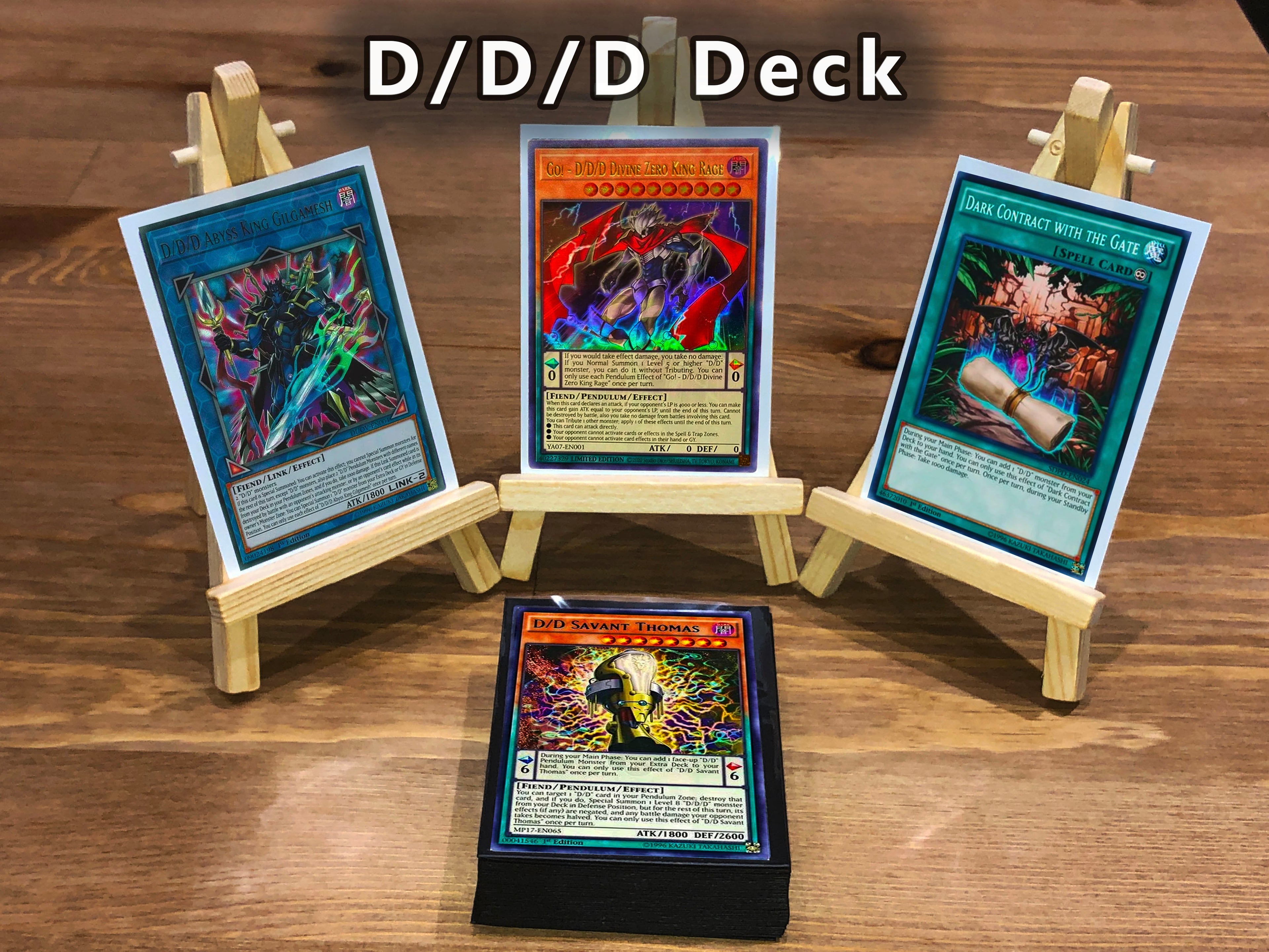 Yugioh D/D/D Deck 40 Cards + Extra Deck + Sleeves