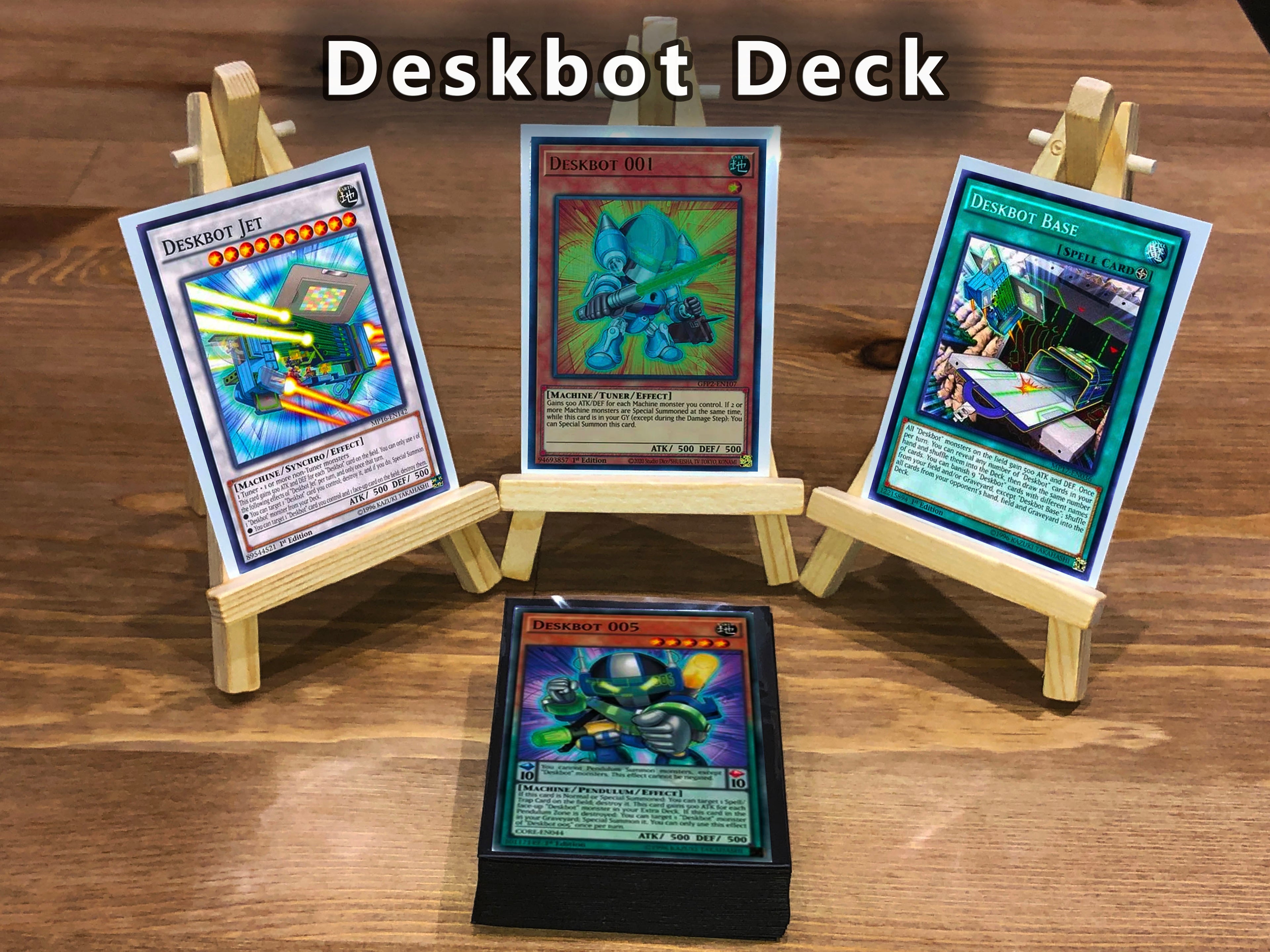 Yugioh Deskbot Deck 40 Cards + Extra Deck + Sleeves