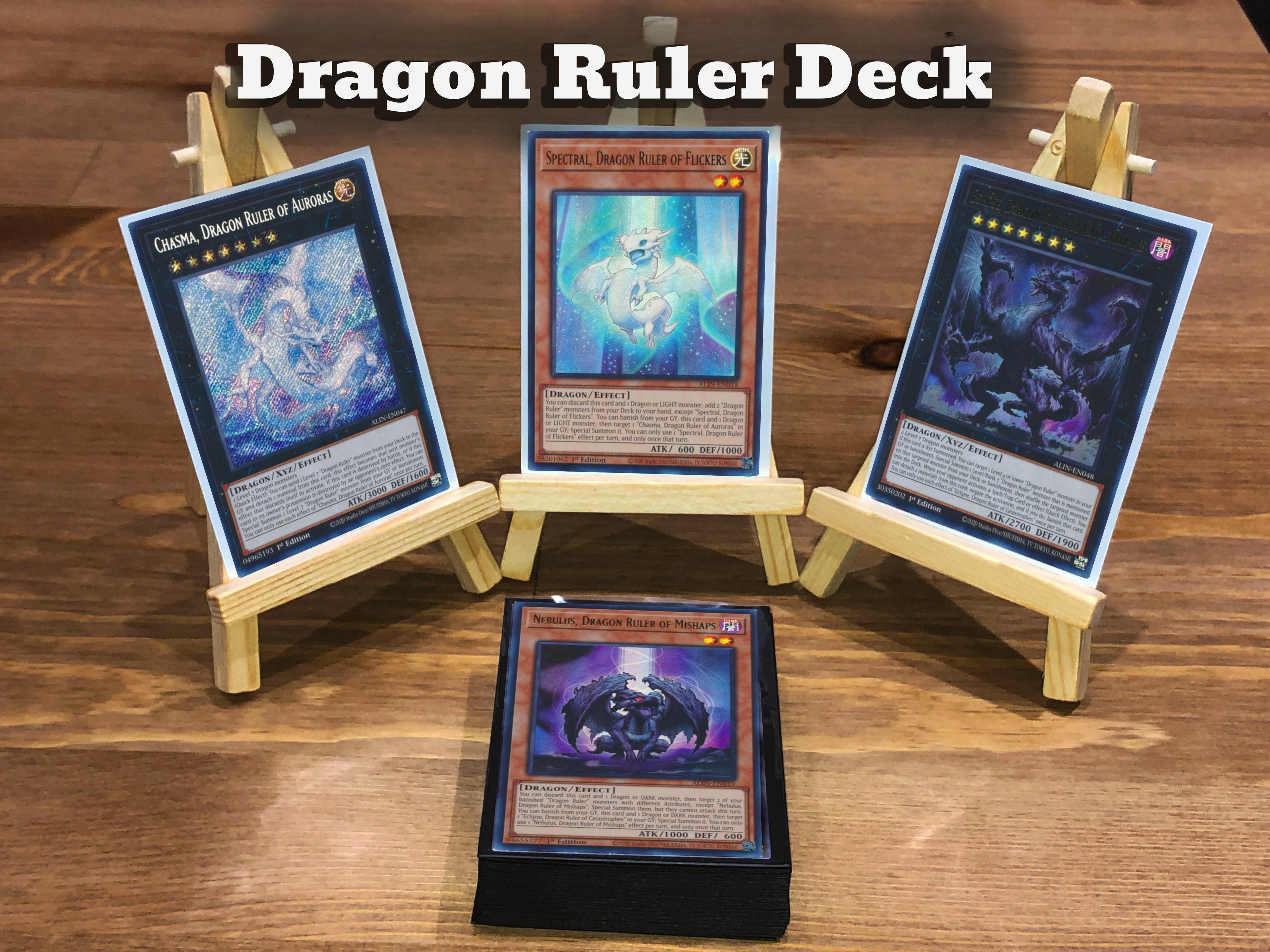 Yugioh Dragon Ruler Deck - 40 Cards + Extra Deck + Sleeves