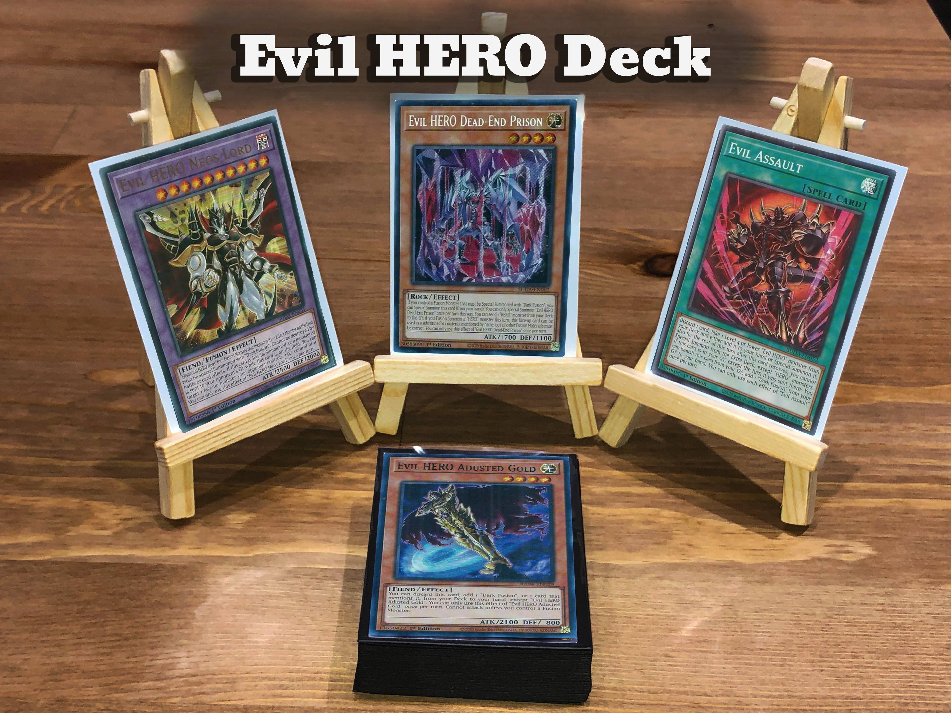 Yugioh Evil HERO Deck - 40 Cards + Extra Deck + Sleeves