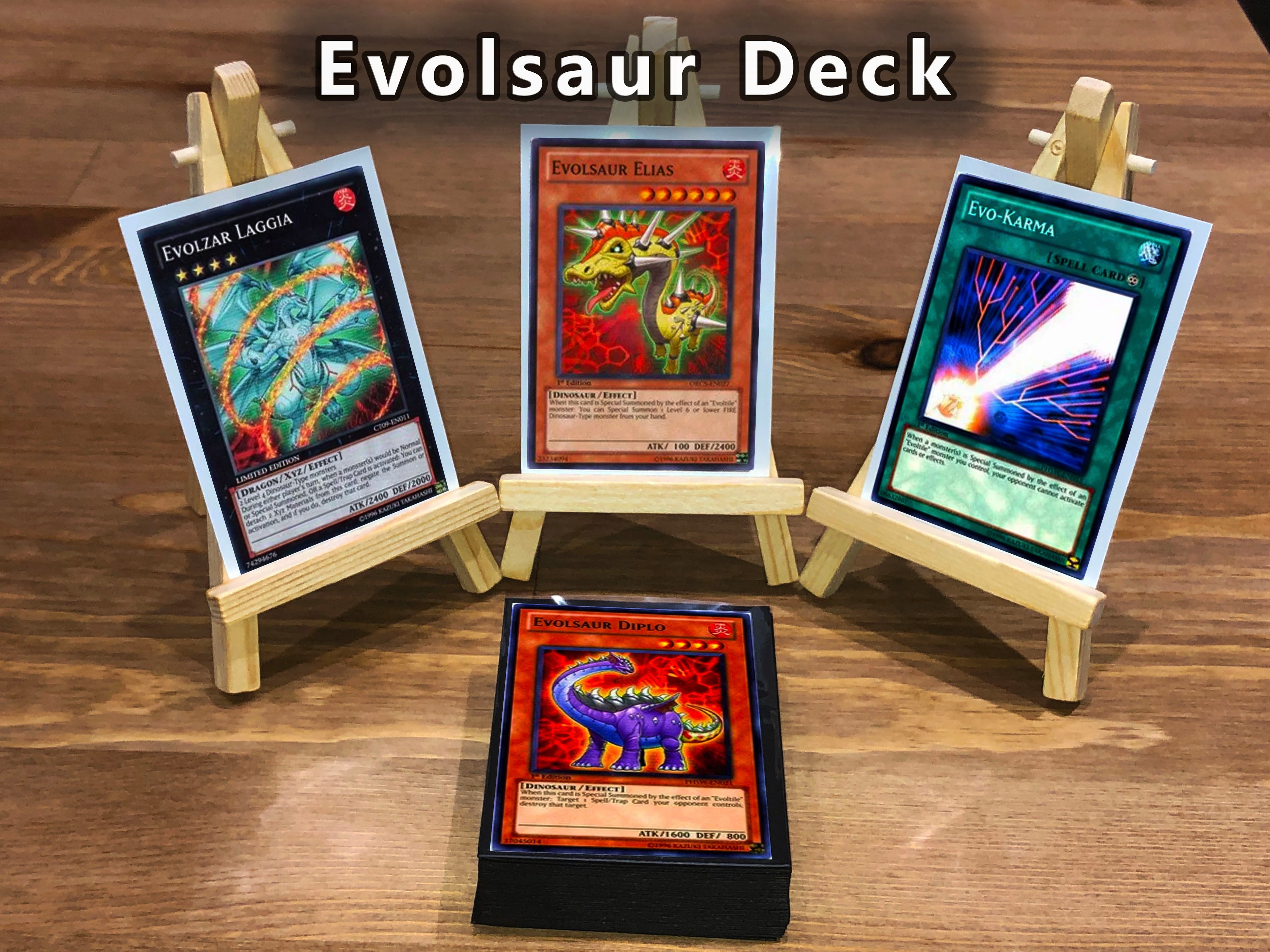 Yugioh Evolsaur Deck 40 Cards + Extra Deck + Sleeves