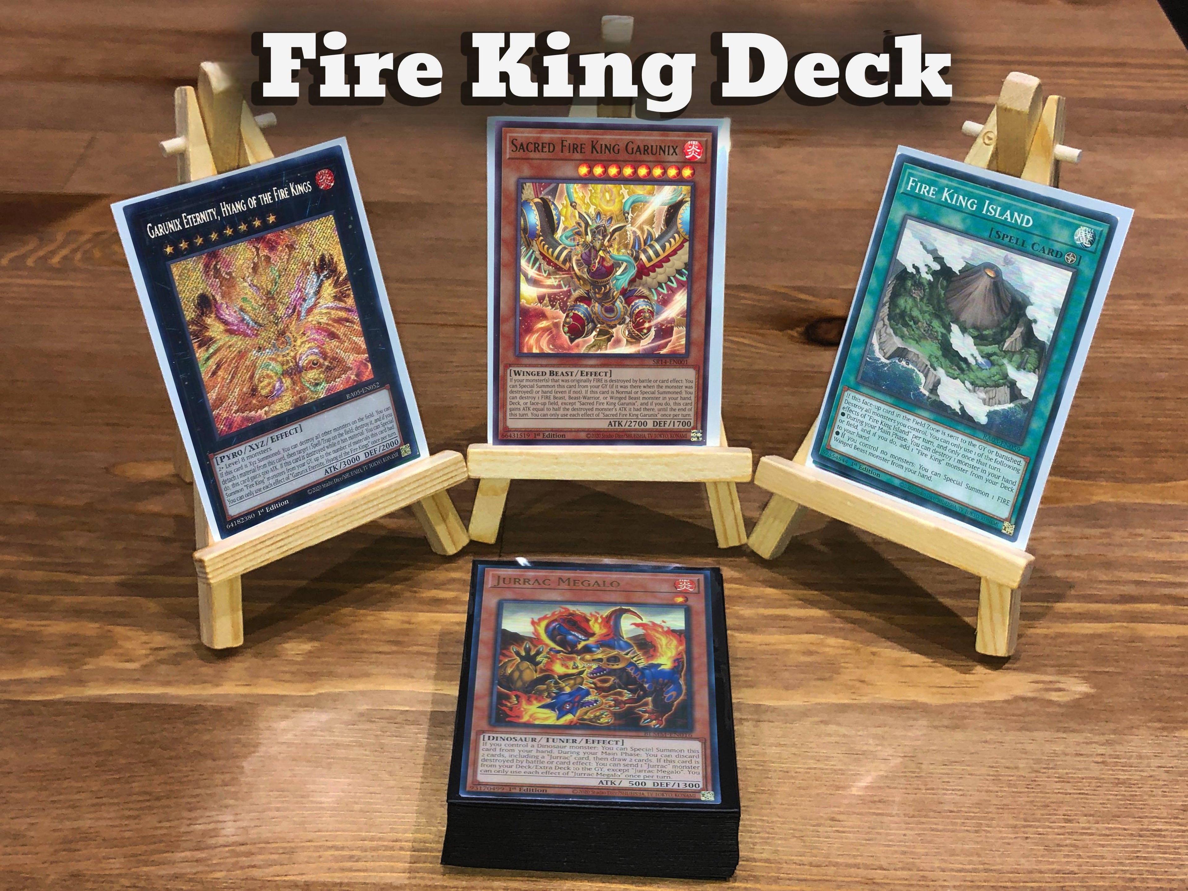 Yugioh Fire King Deck - 40 Cards + Extra Deck + Sleeves