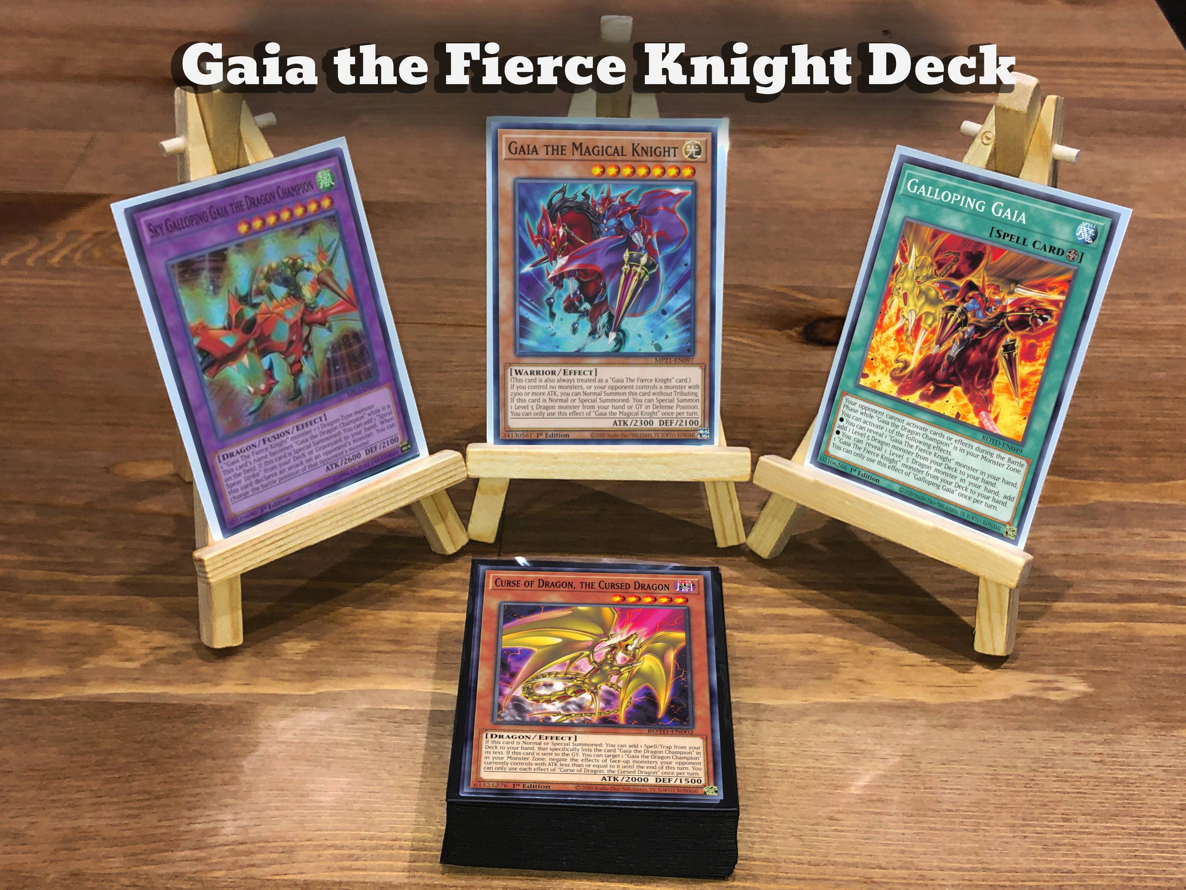 Yugioh Gaia the Fierce Knight Deck - 40 Cards + Extra Deck + Sleeves