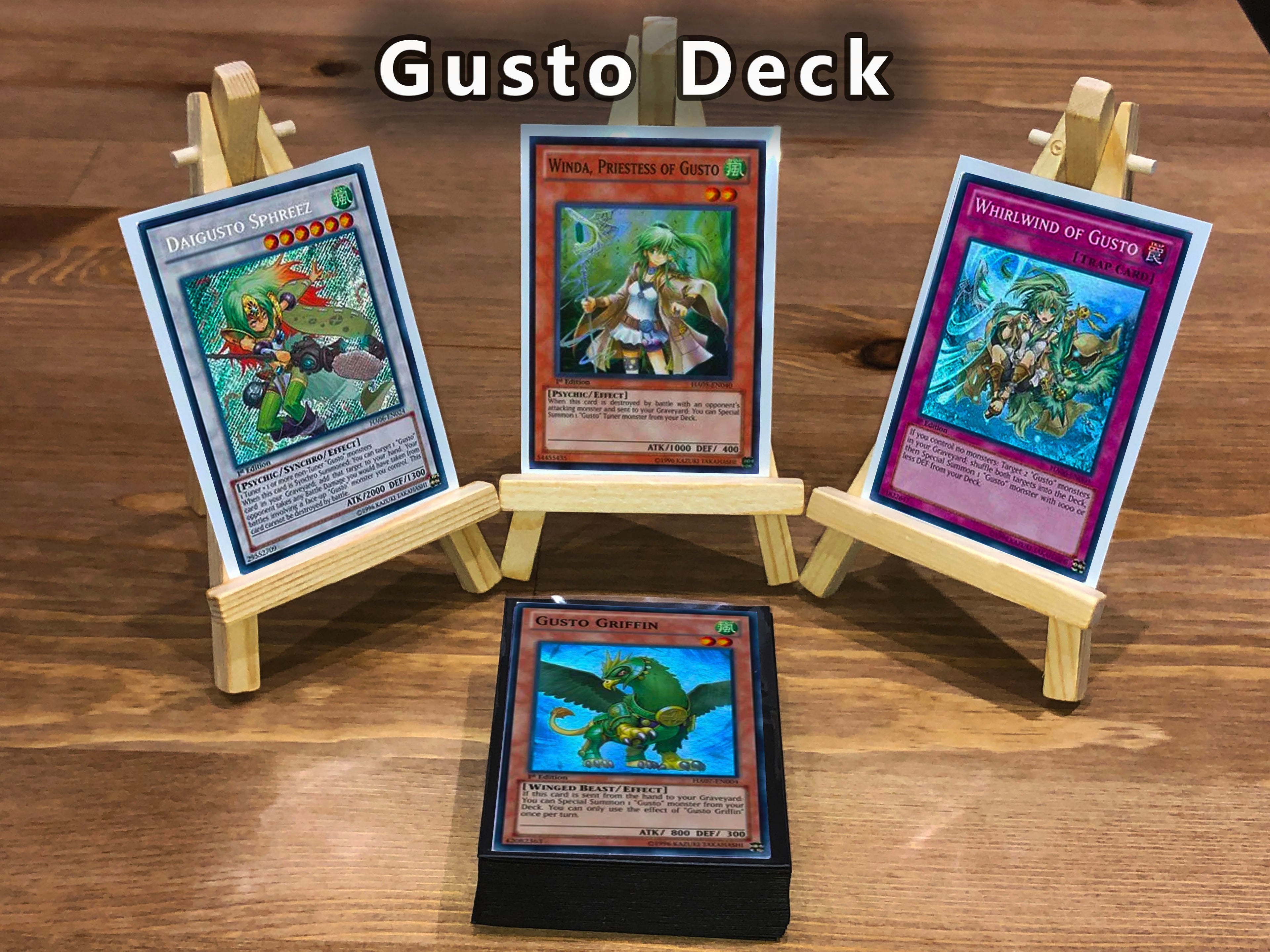 Yugioh Gusto Deck - 40 Cards + Extra Deck + Sleeves