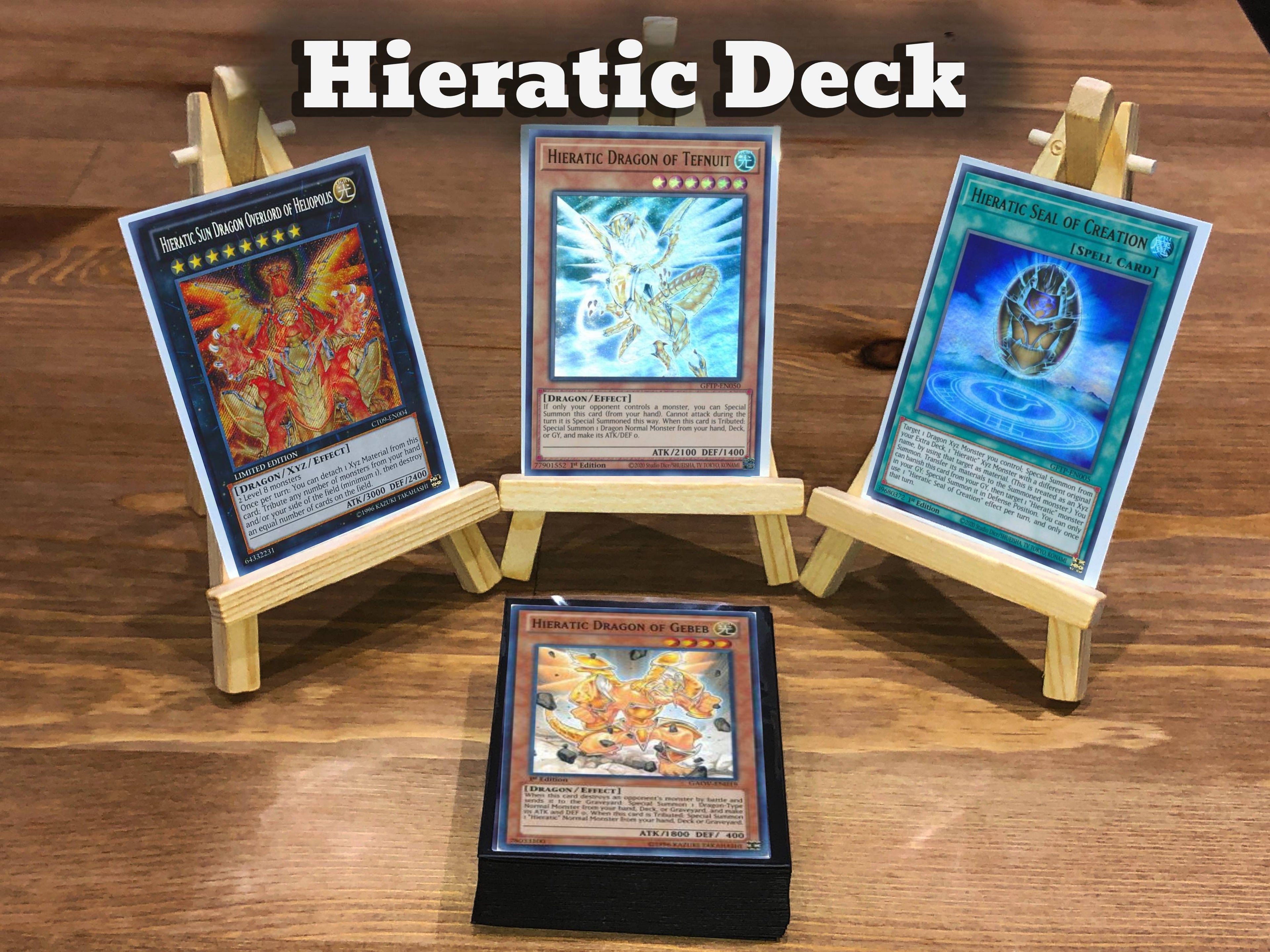 Yugioh Hieratic Deck - 40 Cards + Extra Deck + Sleeves