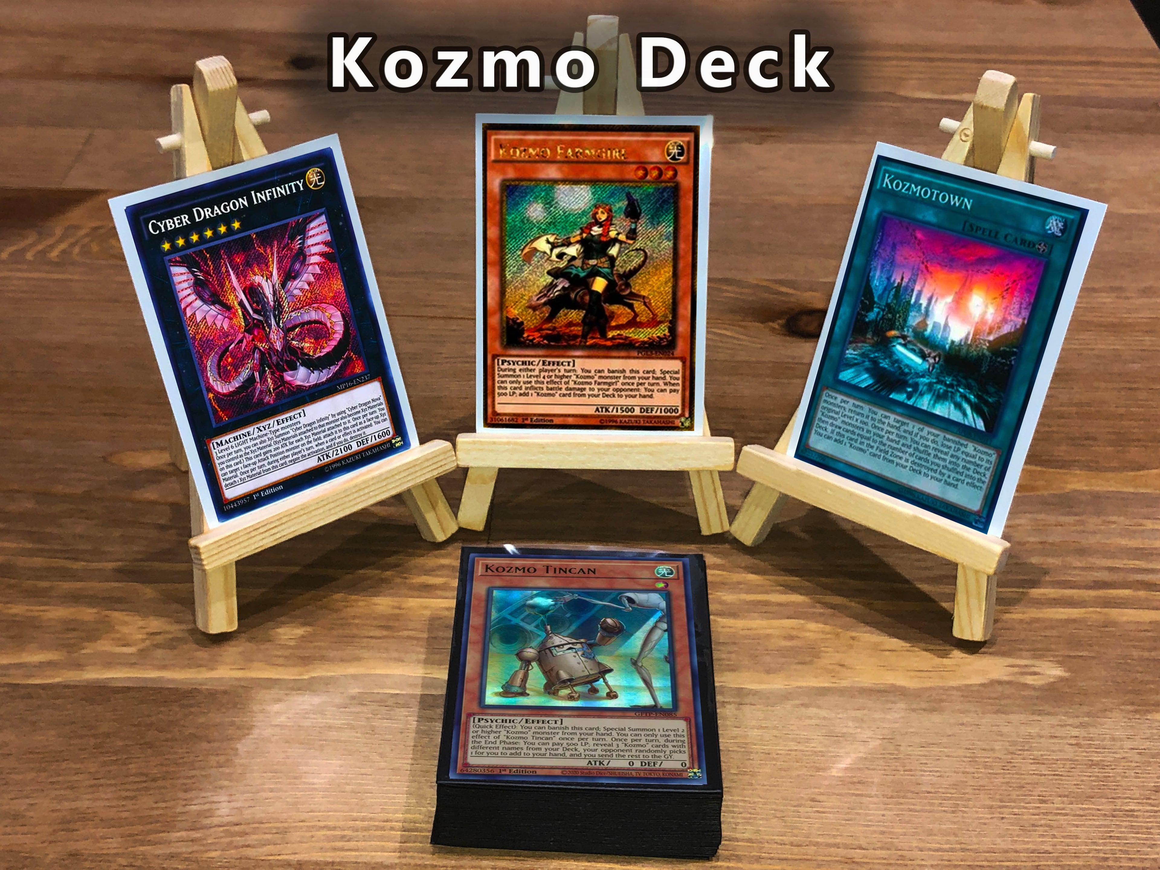 Yugioh Kozmo Deck 40 Cards + Extra Deck + Sleeves