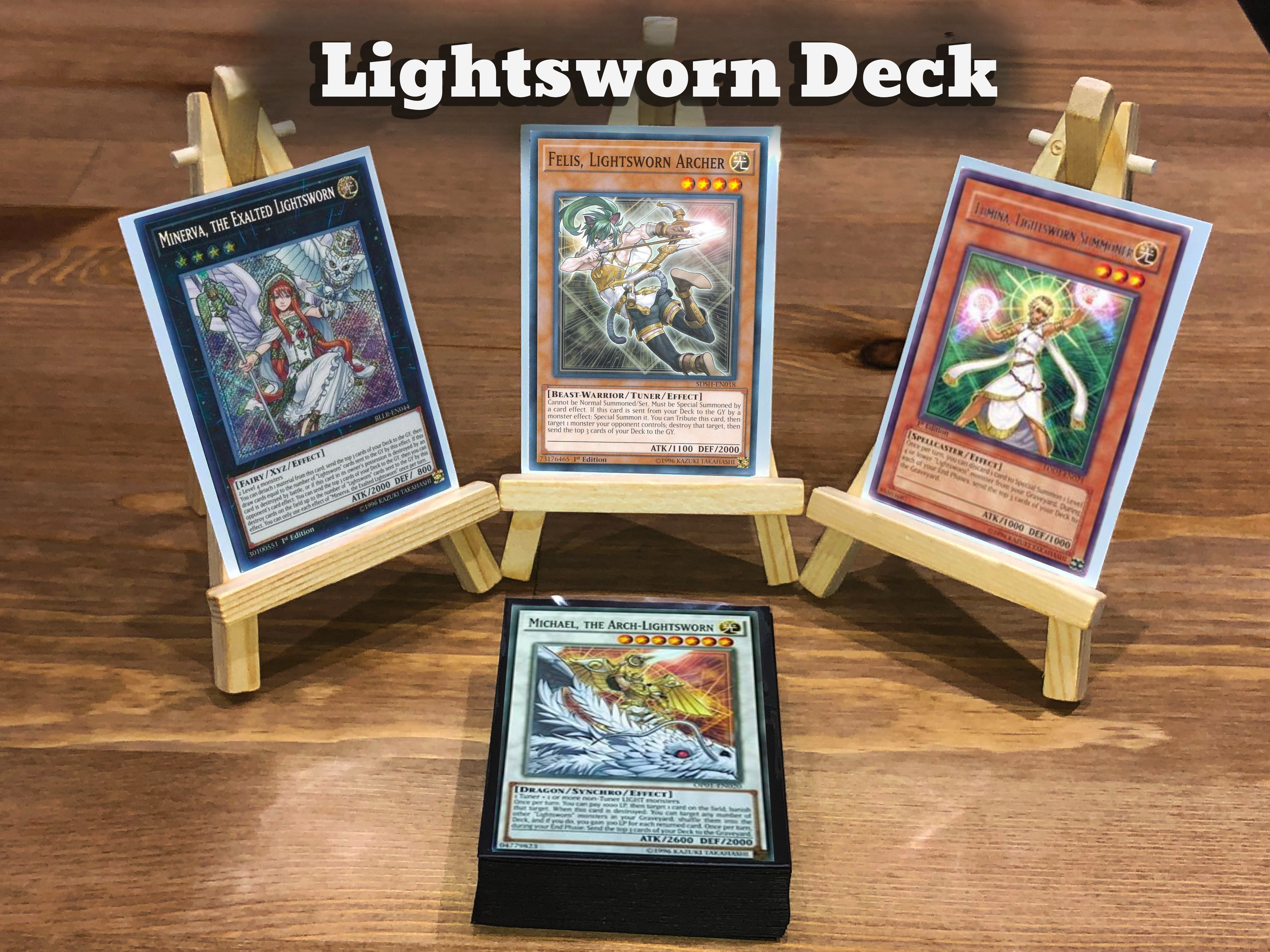 Yugioh Lightsworn Deck 40 Cards + Extra Deck + Sleeves