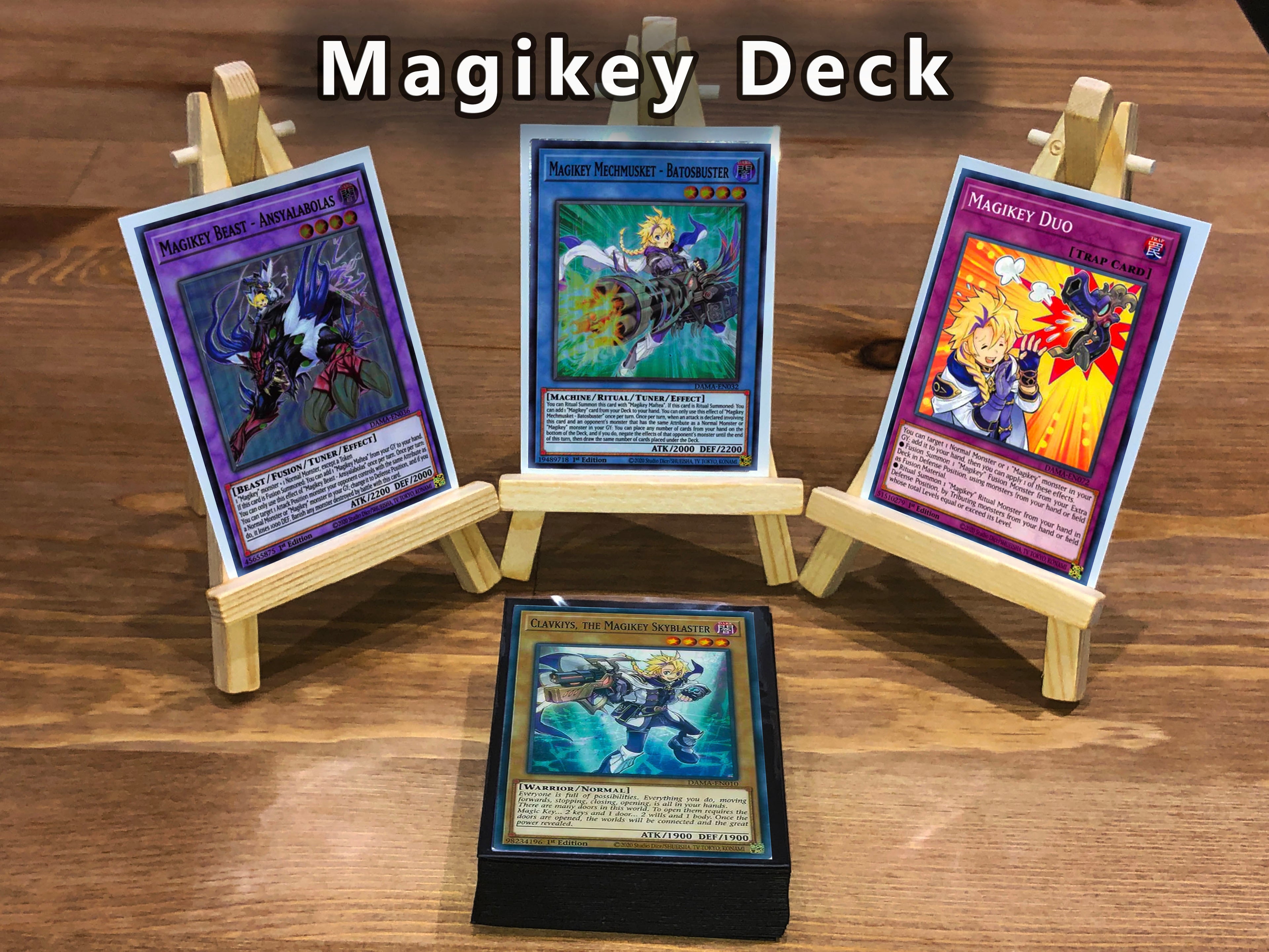 Yugioh Magikey Deck 40 Cards + Extra Deck + Sleeves