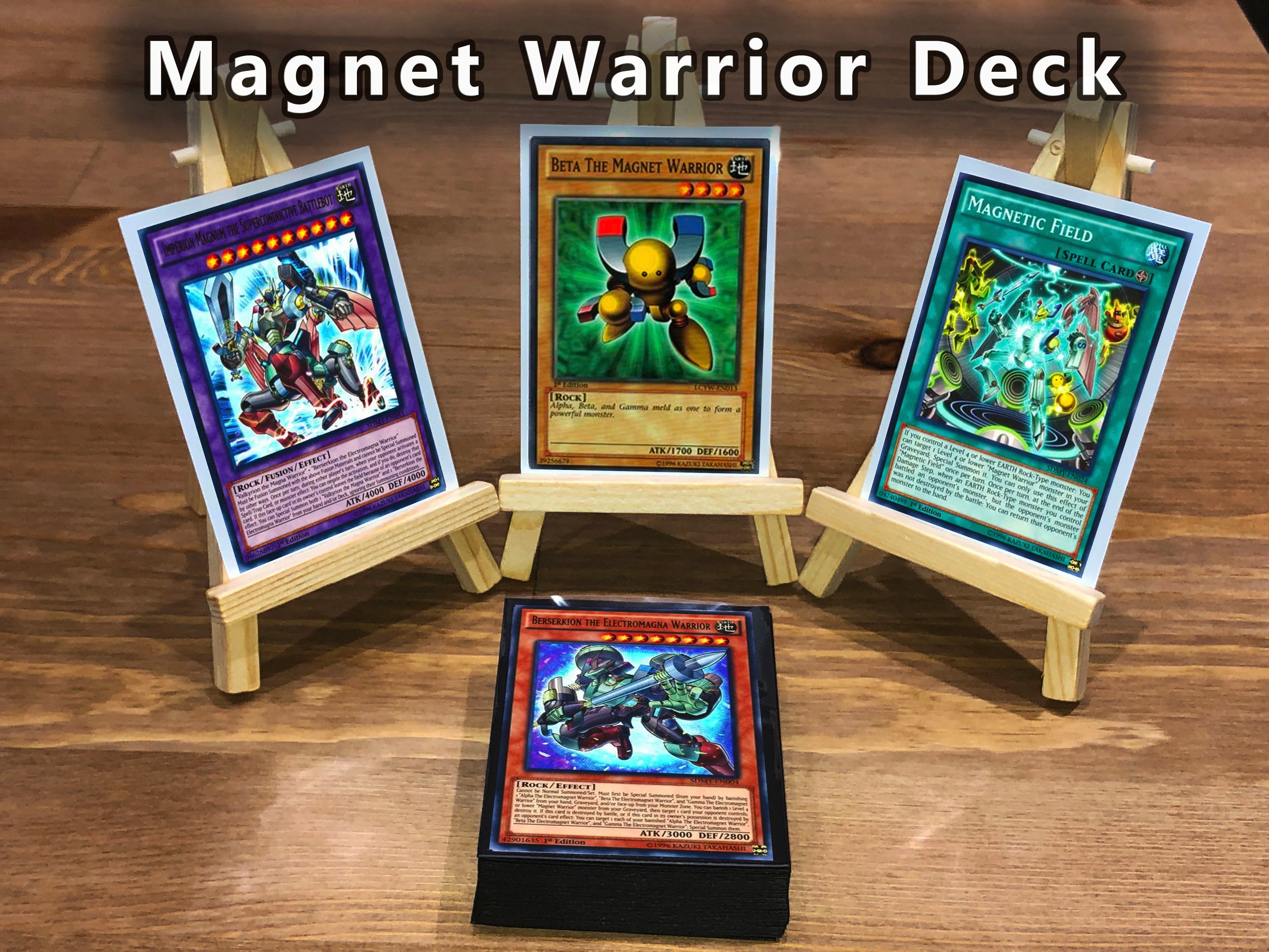 Yugioh Magnet Warrior Deck - 40 Cards + Extra Deck + Sleeves