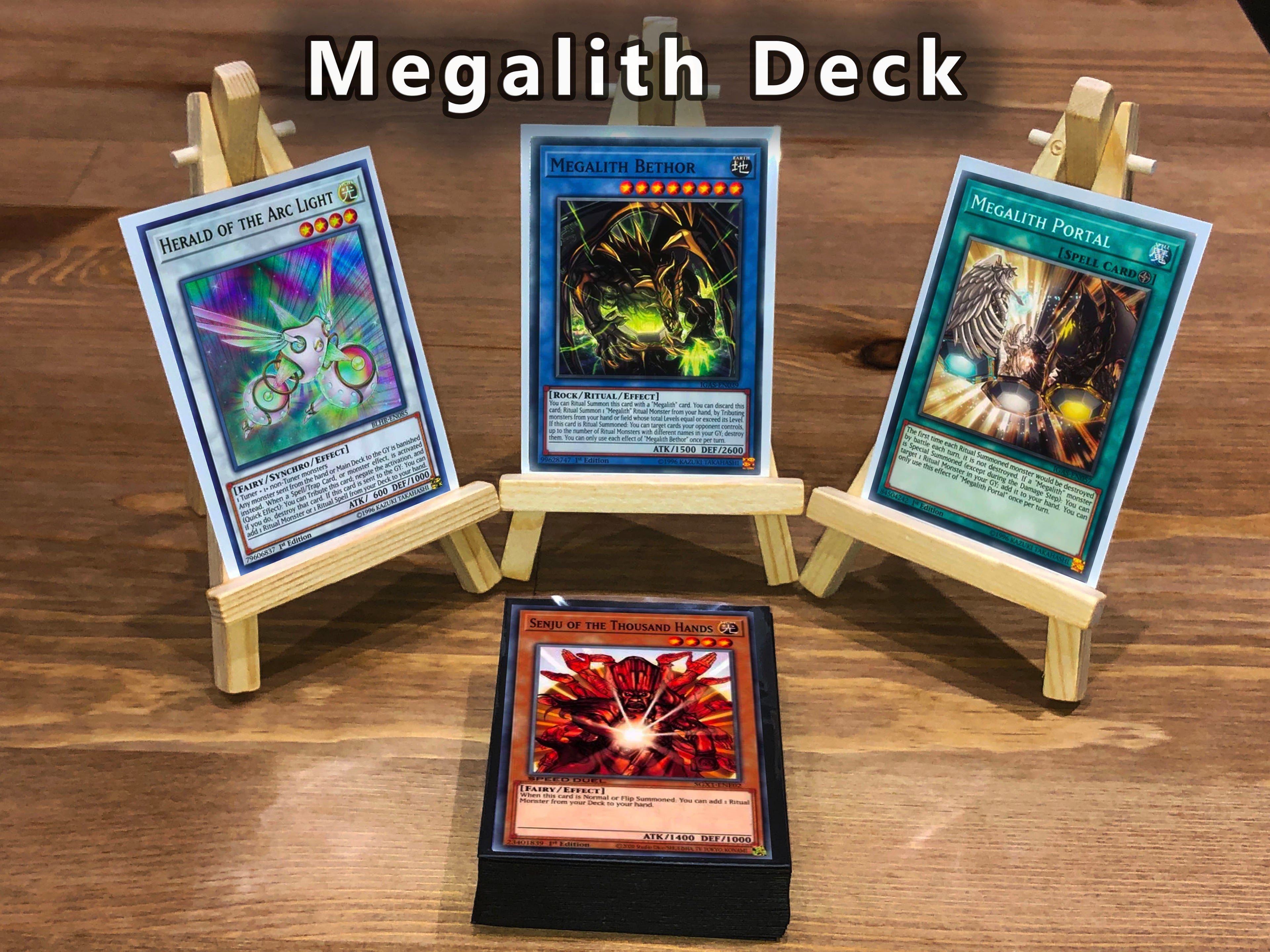 Yugioh Megalith Deck 40 Cards + Extra Deck + Sleeves