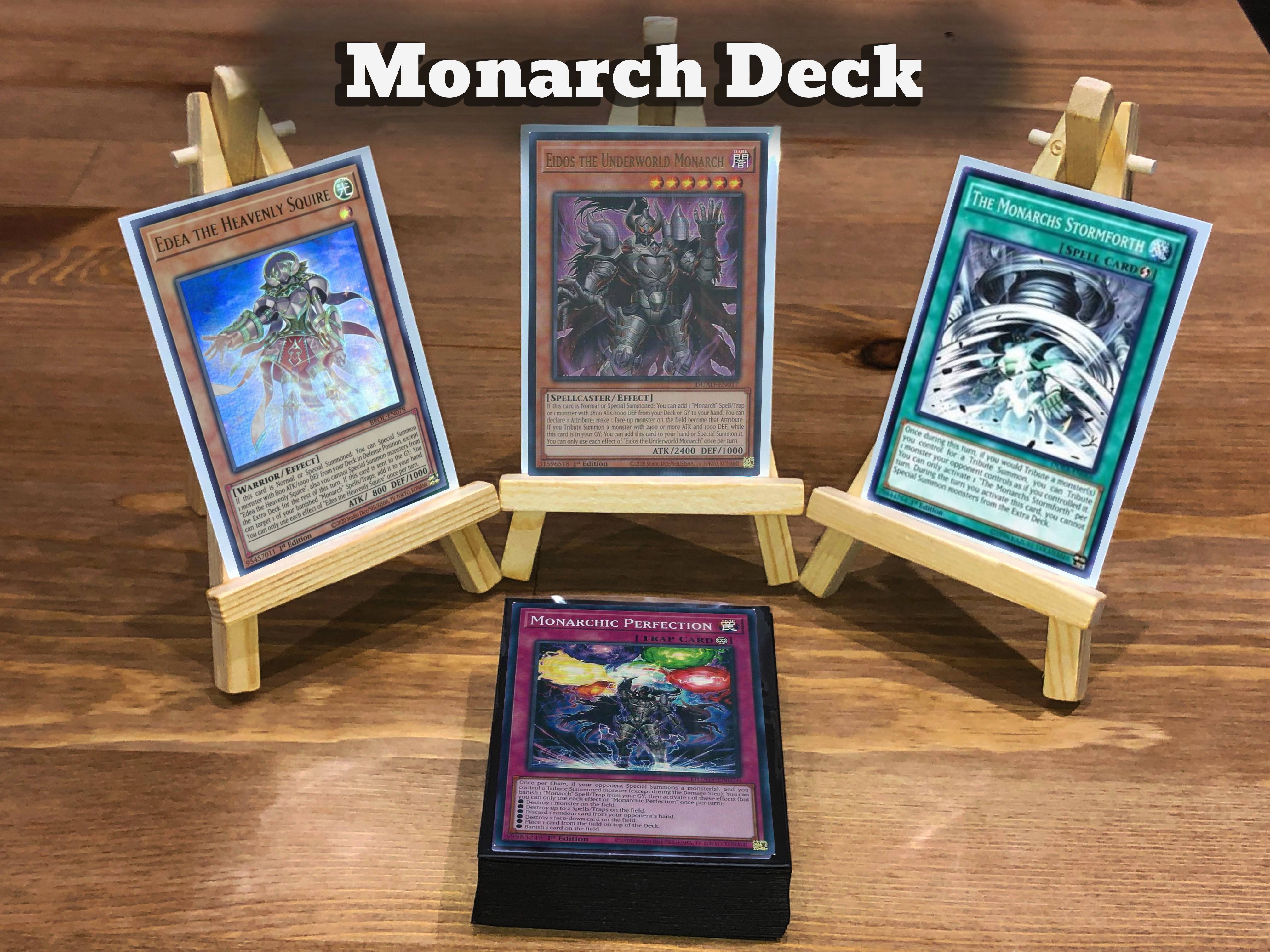 Yugioh Monarch Deck - 40 Cards + Sleeves + Booster Pack – Budget Yugioh ...