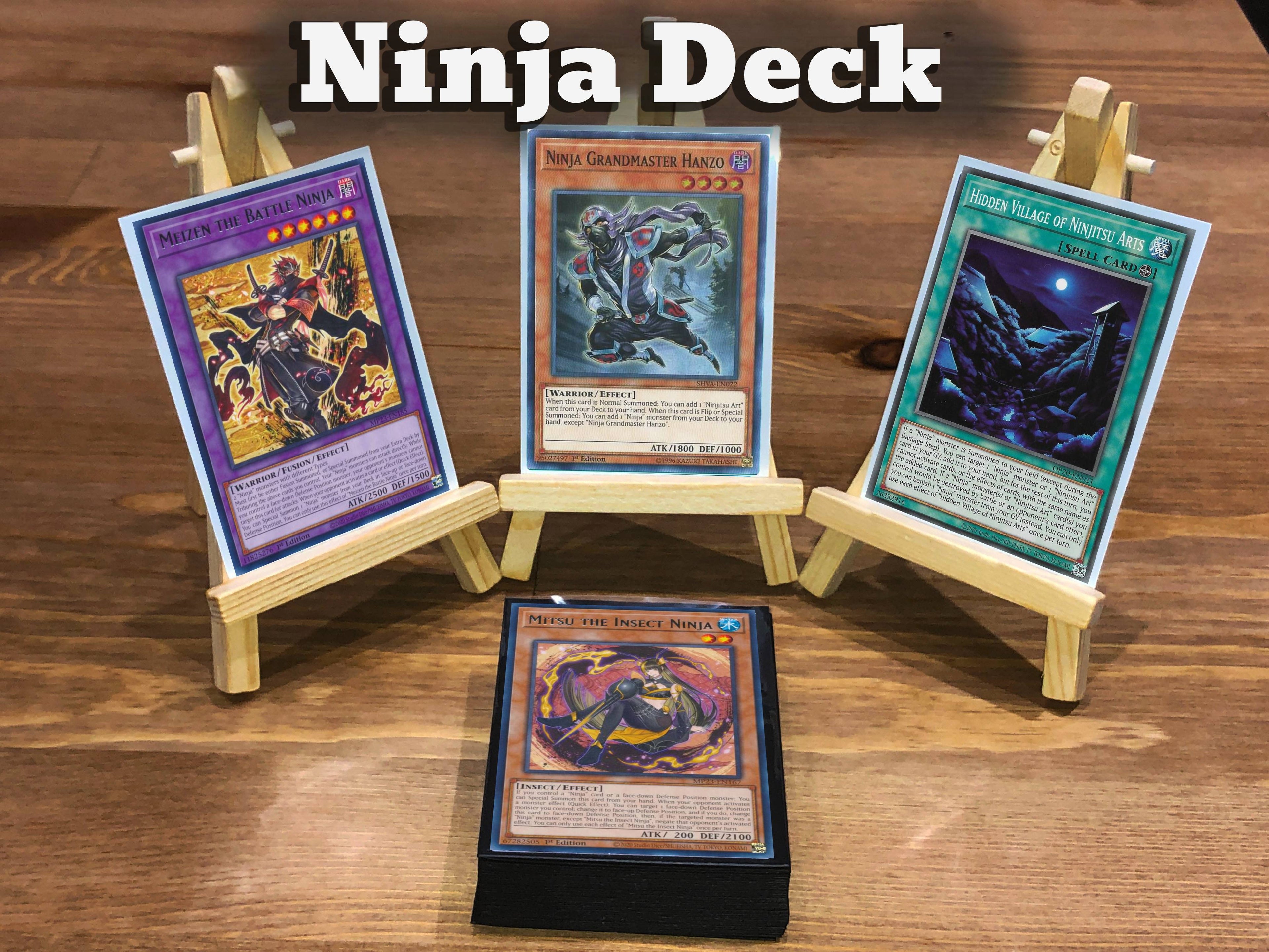 Yugioh Ninja Deck 40 Cards + Extra Deck + Sleeves