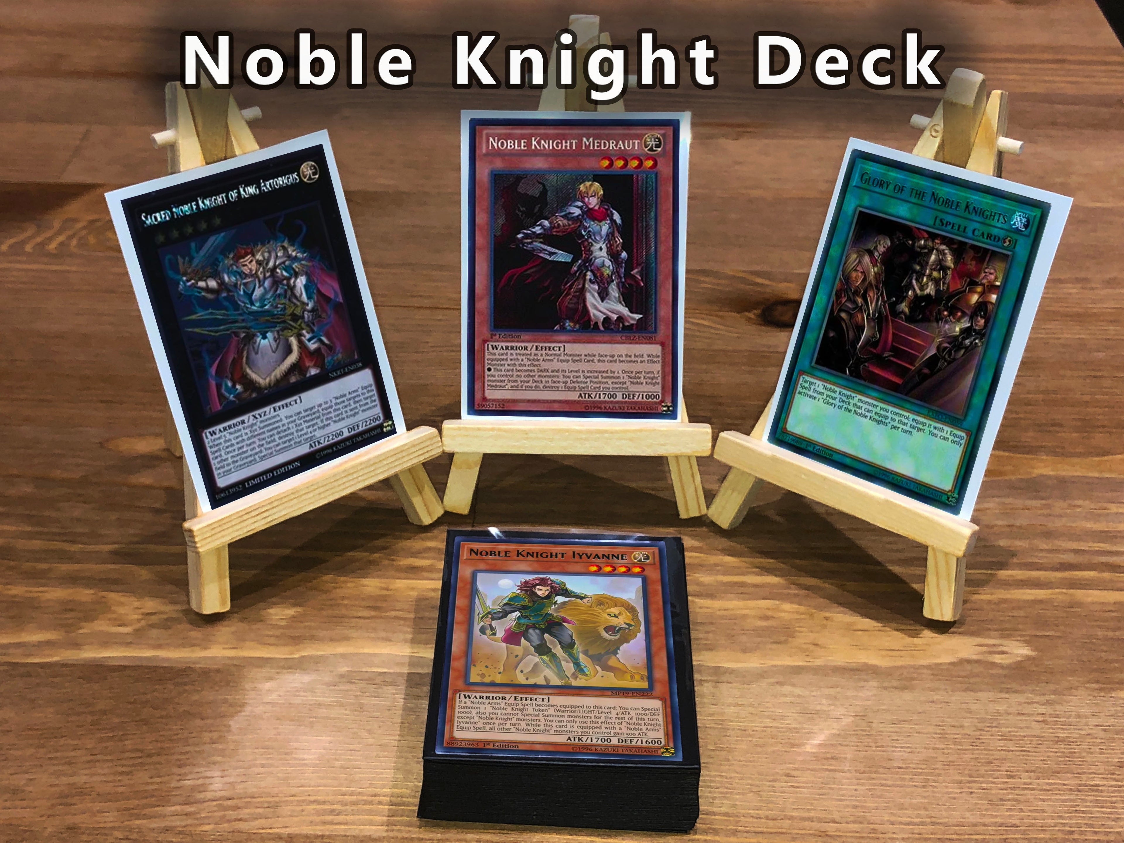 Yugioh Noble Knight Deck 40 Cards + Extra Deck + Sleeves