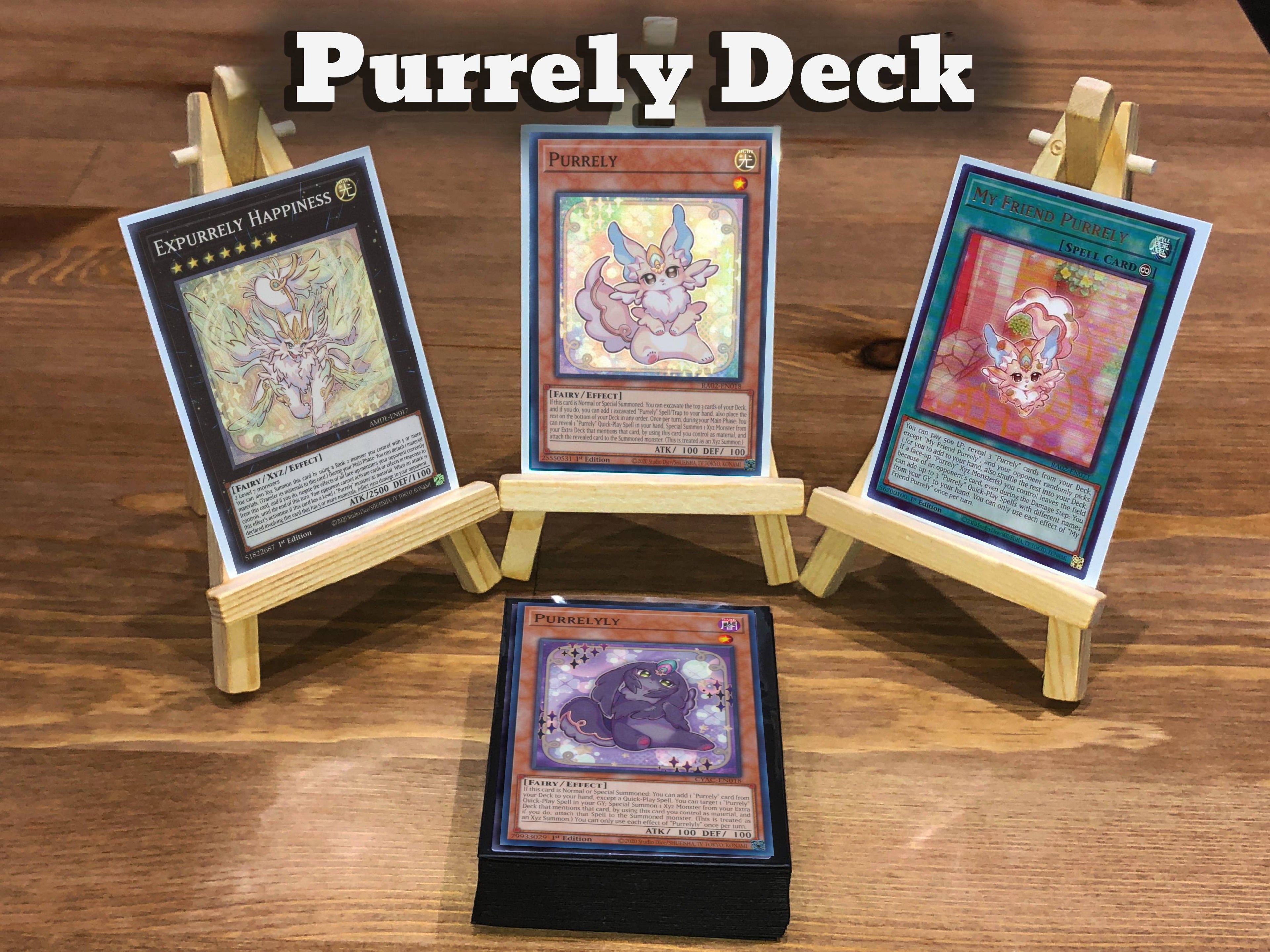 Yugioh Purrely Deck - 40 Cards + Extra Deck + Sleeves