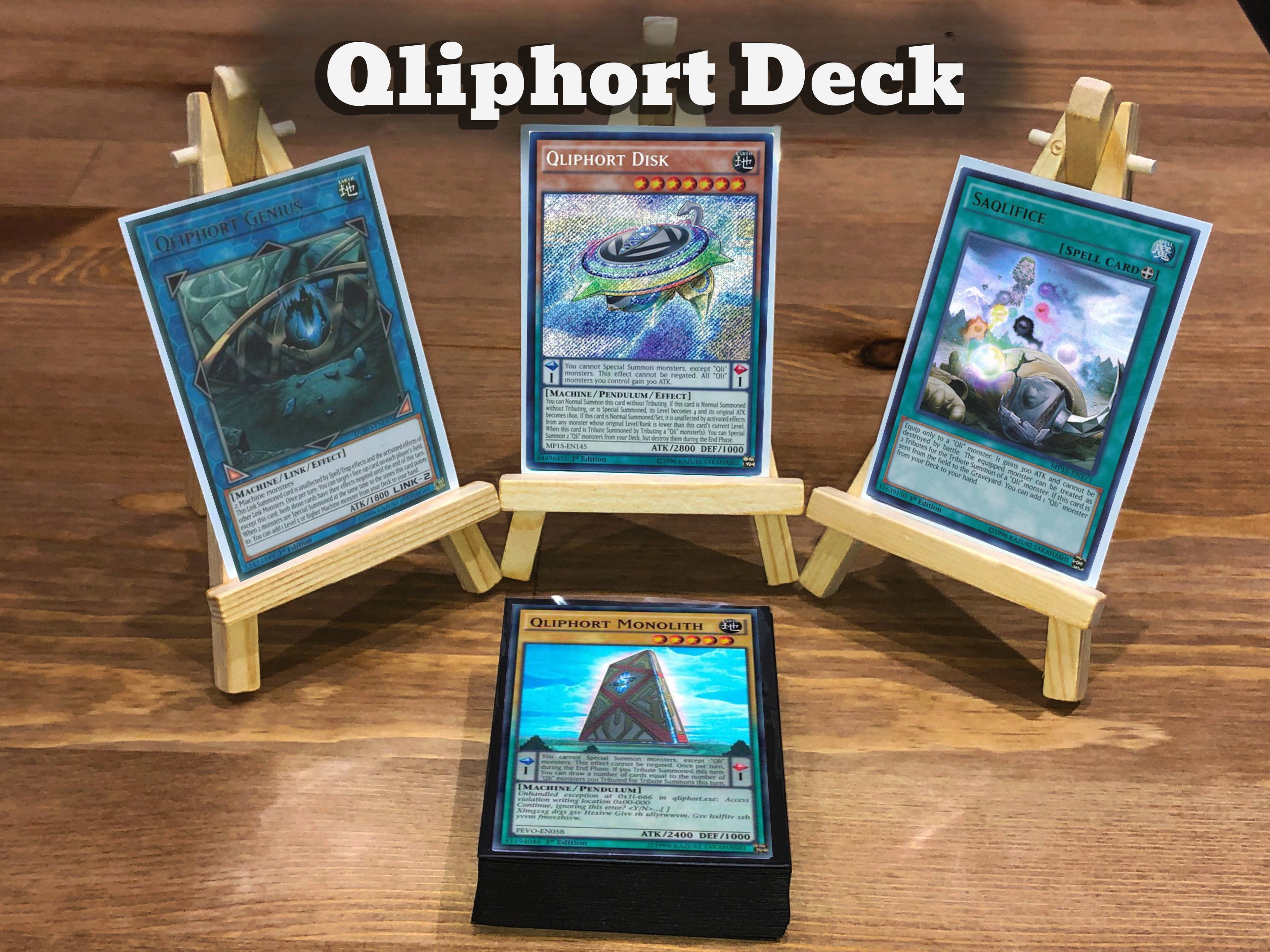 Yugioh Qliphort Deck - 40 Cards + Extra Deck + Sleeves