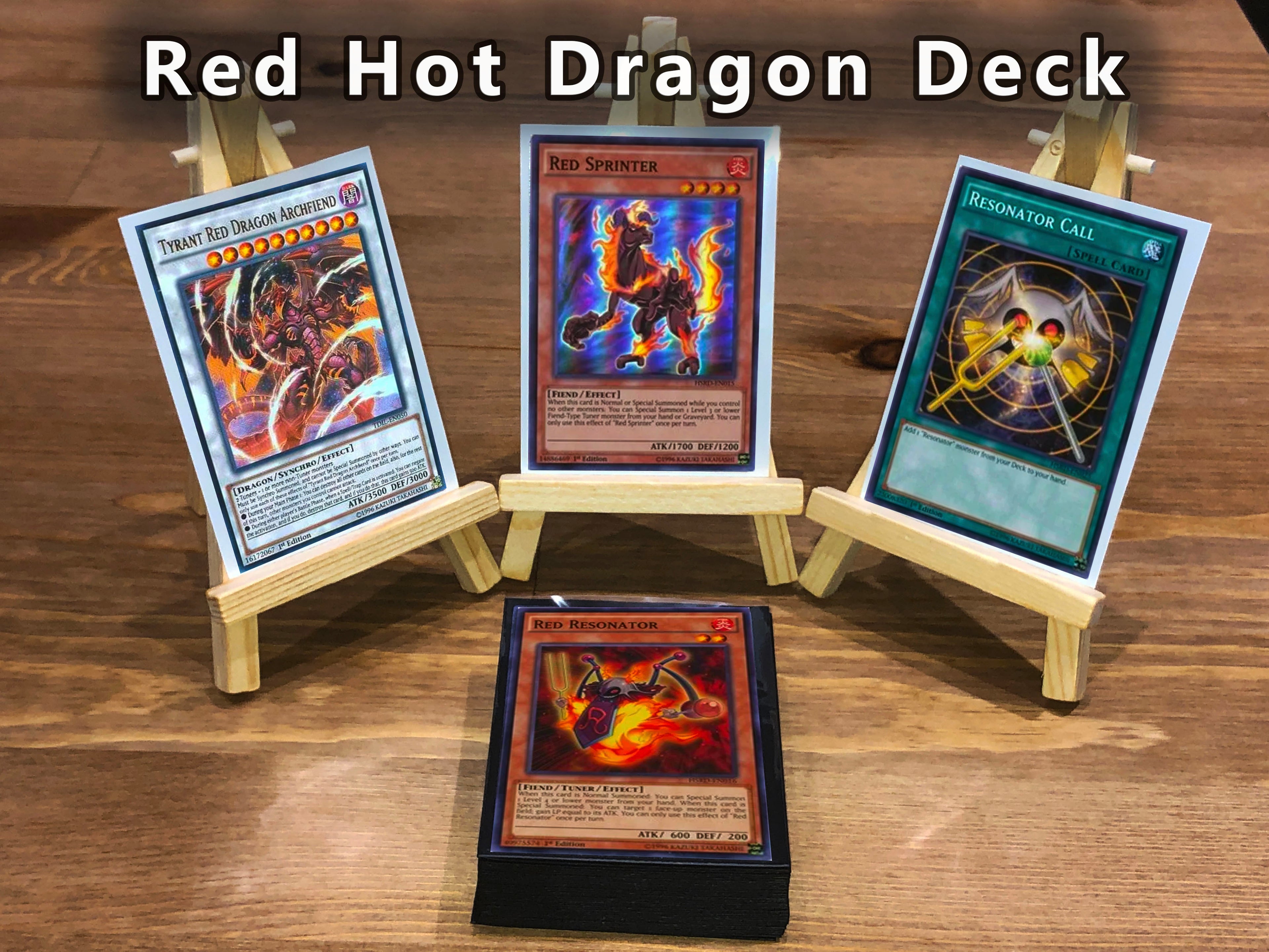 Yugioh Red Hot Dragon Deck 40 + Extra Deck + Sleeves