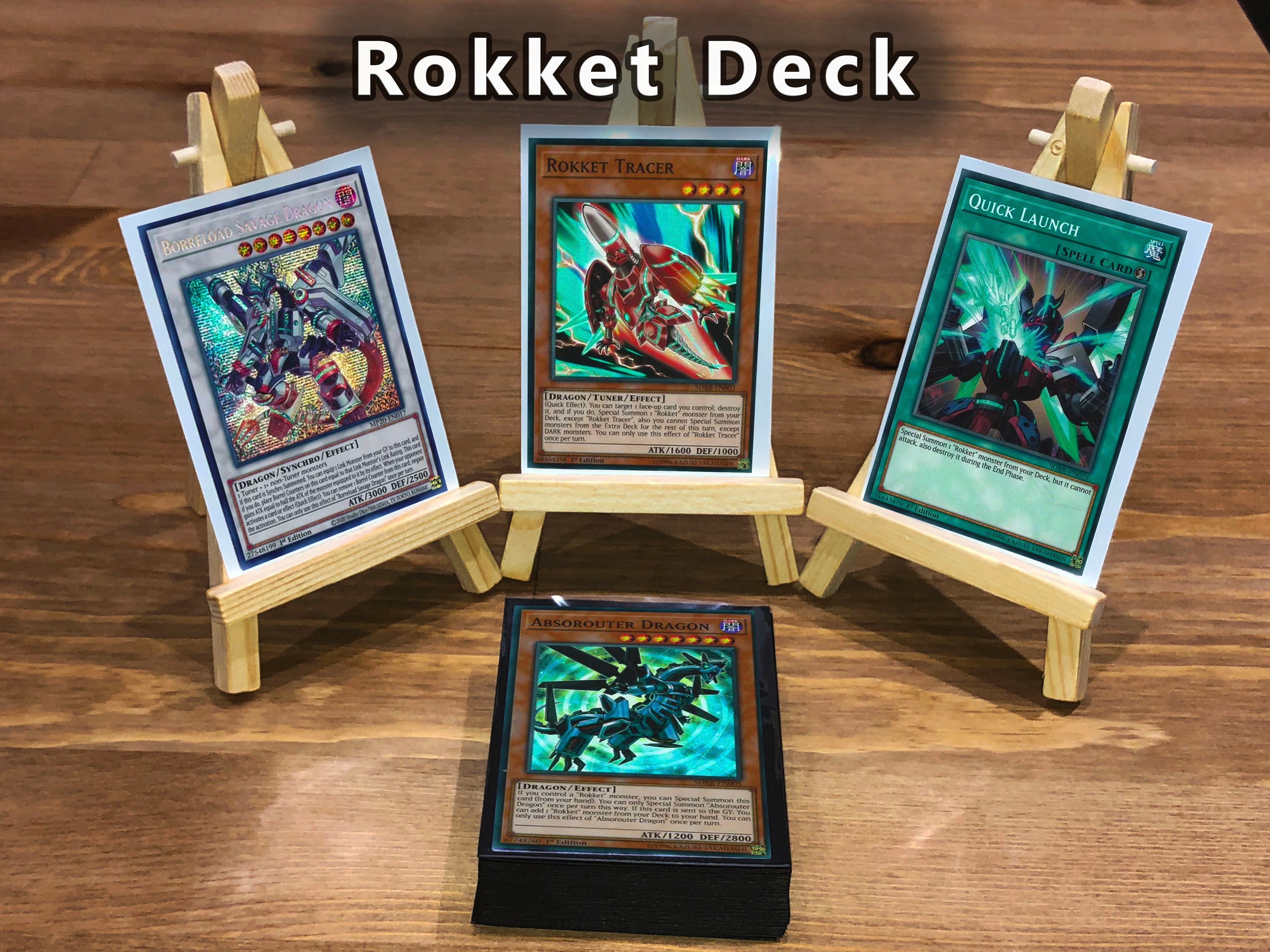 Yugioh Rokket Deck 40 Cards + Extra Deck + Sleeves