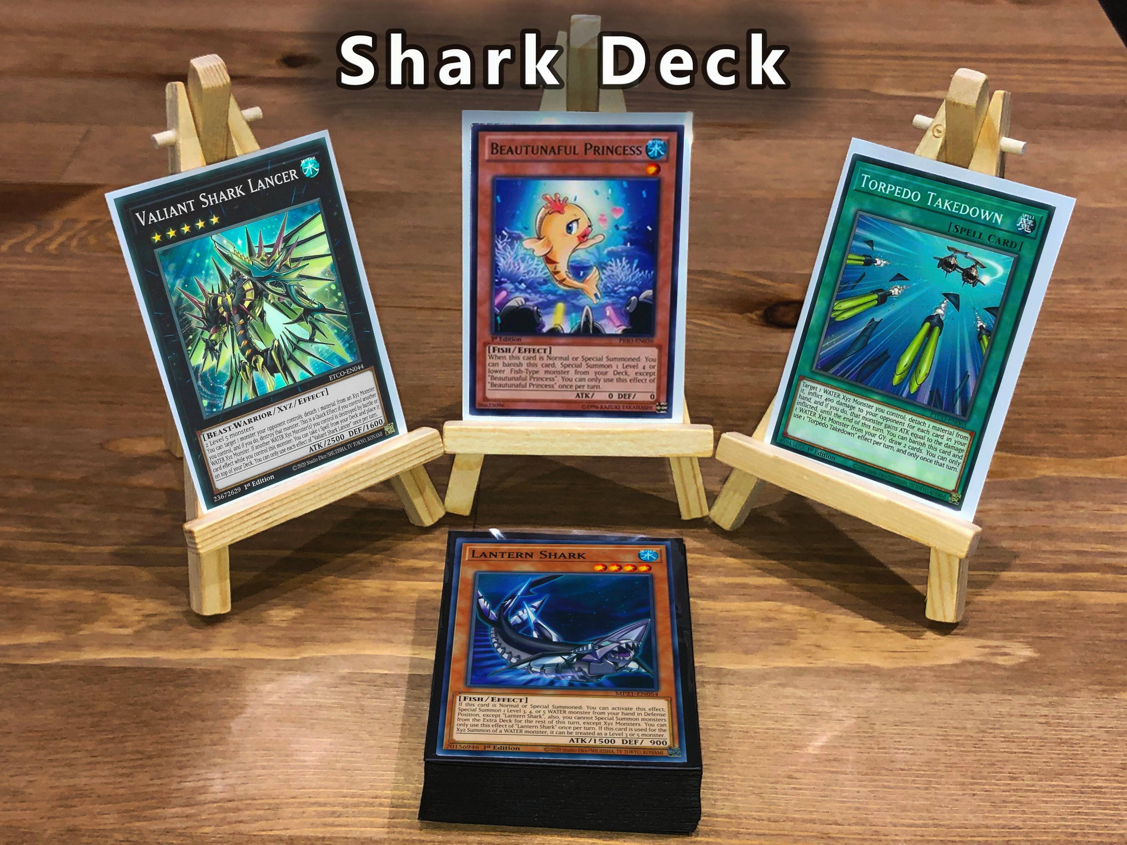 Yugioh Shark Deck 40 Cards + Extra Deck + Sleeves