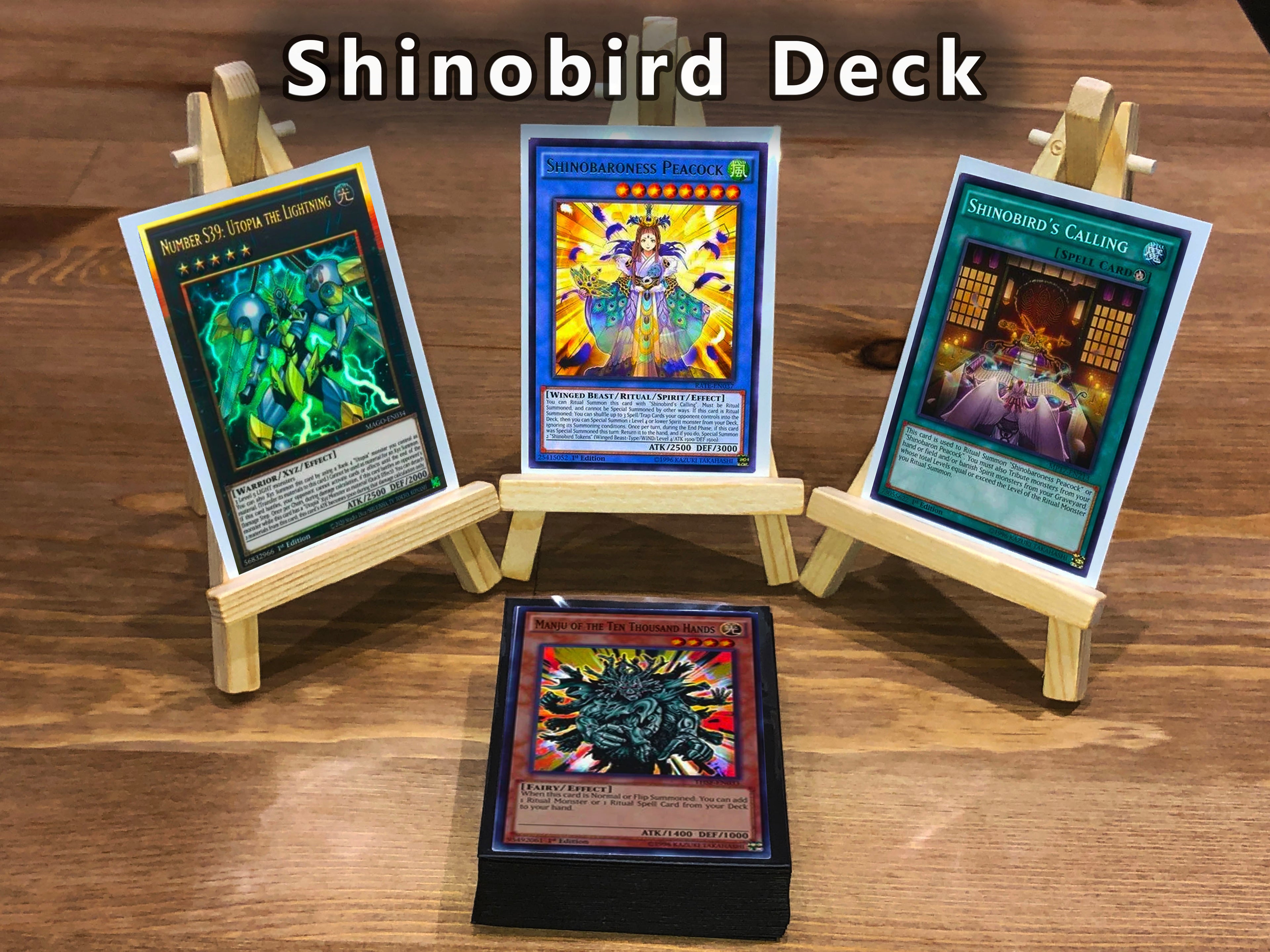 Yugioh Shinobird Deck 40 Cards + Extra Deck + Sleeves