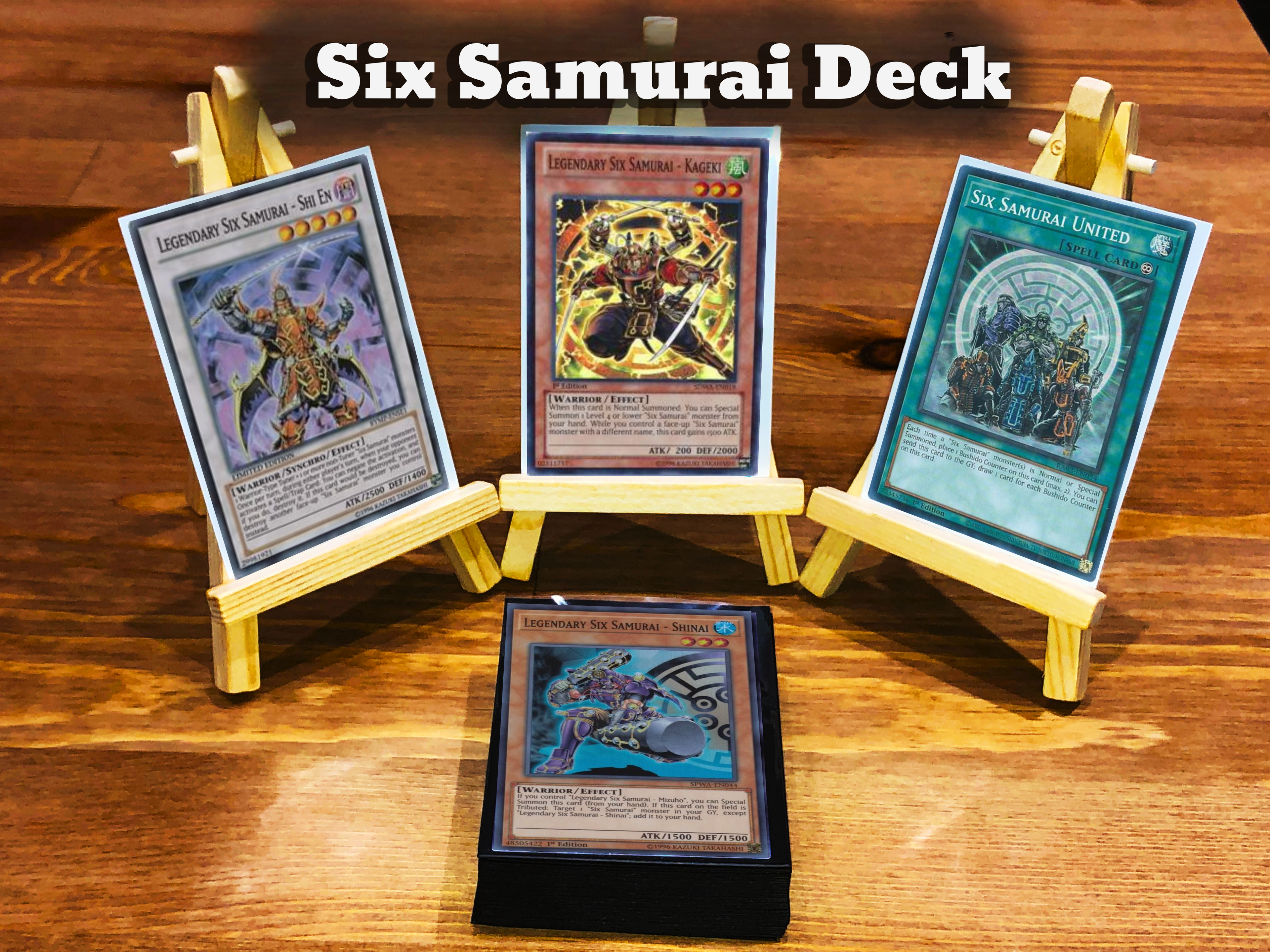 Yugioh Six Samurai Deck - 40 Cards + Extra Deck + Sleeves
