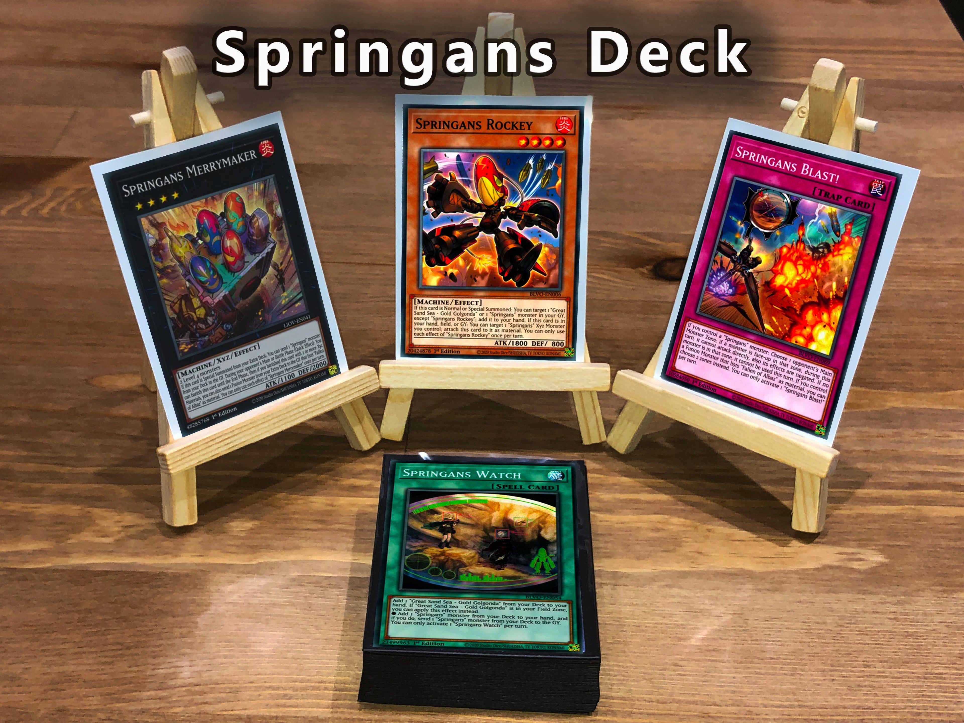 Yugioh Springans Deck 40 Cards + Extra Deck + Sleeves