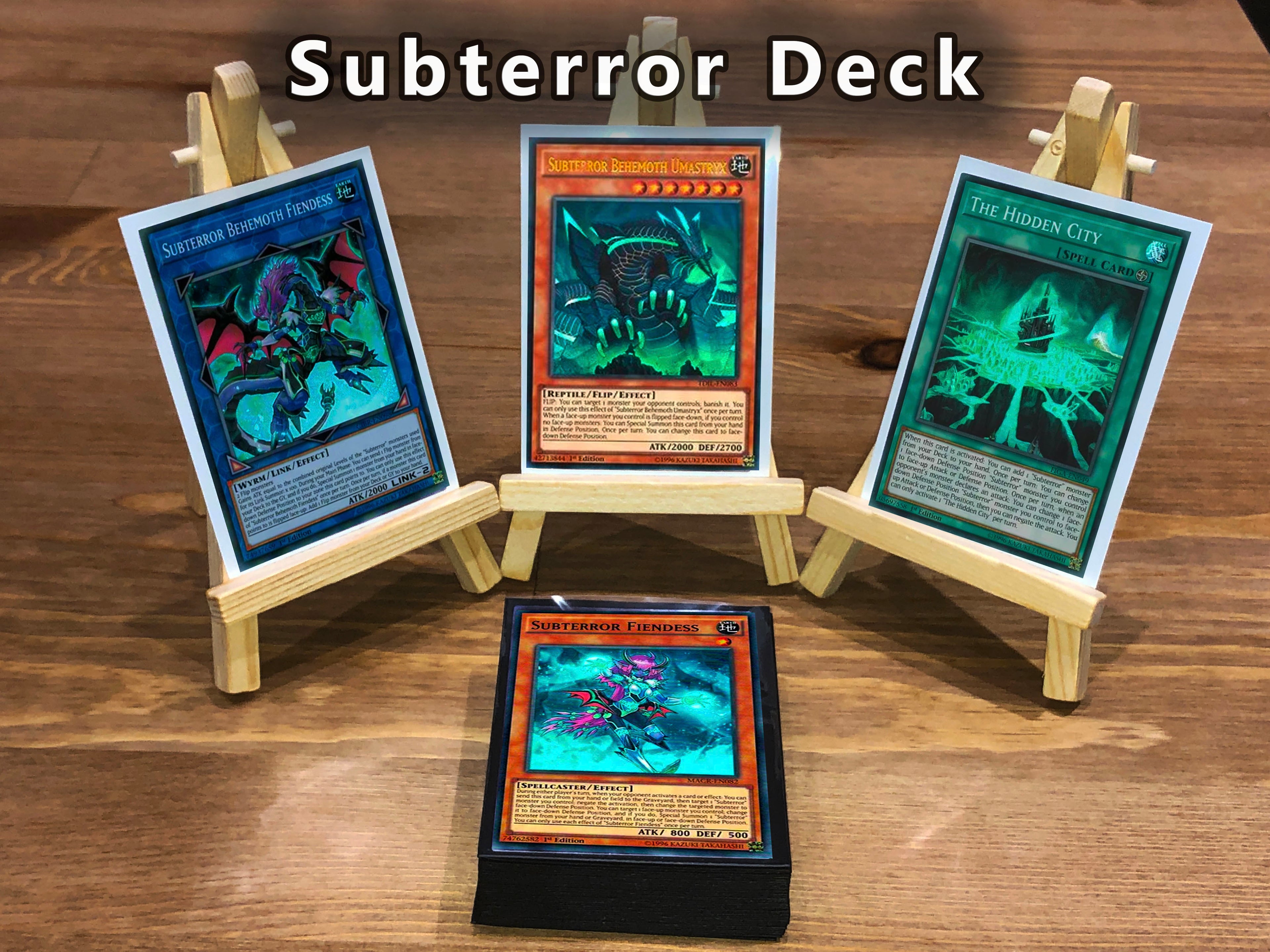 Yugioh Subterror Shaddoll Deck 40 Cards + Extra Deck + Sleeves