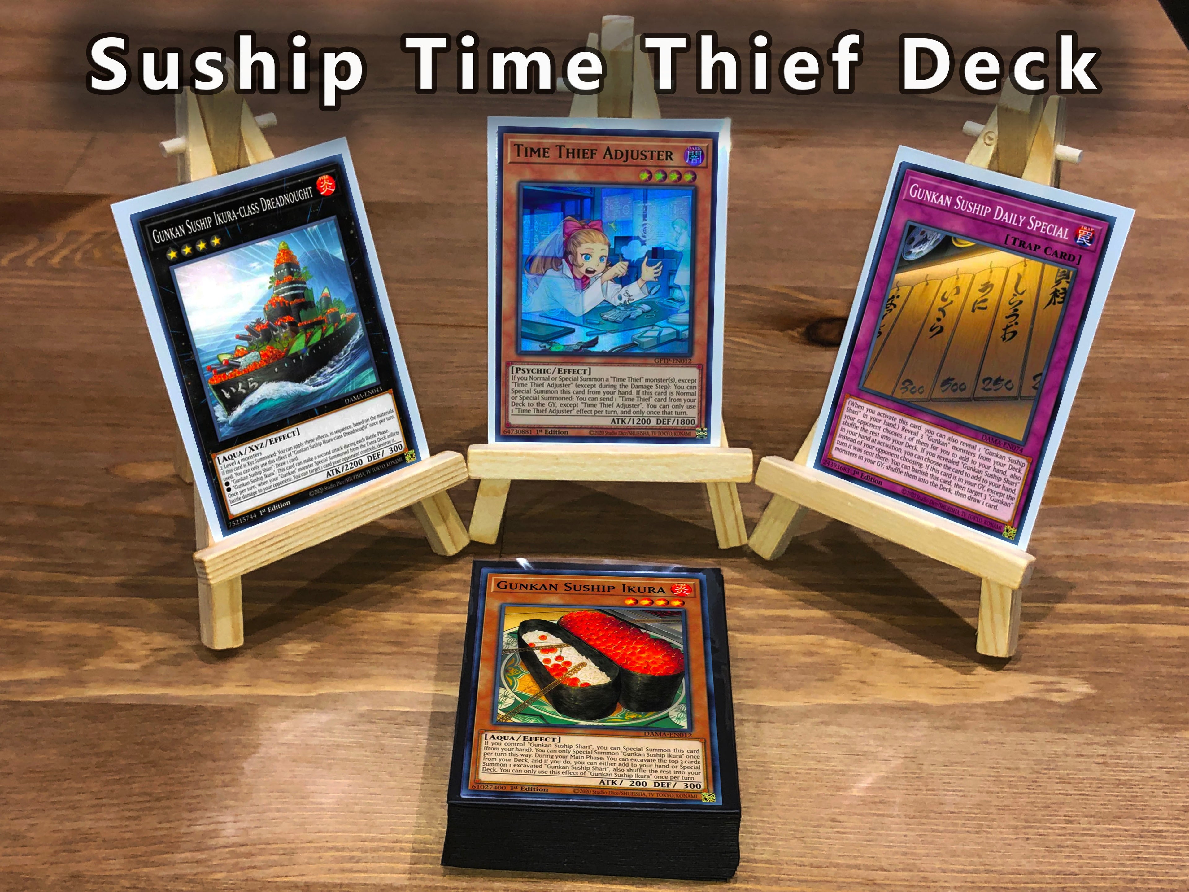 Yugioh Suship Time Thief Deck 40 Cards + Extra Deck + Sleeves