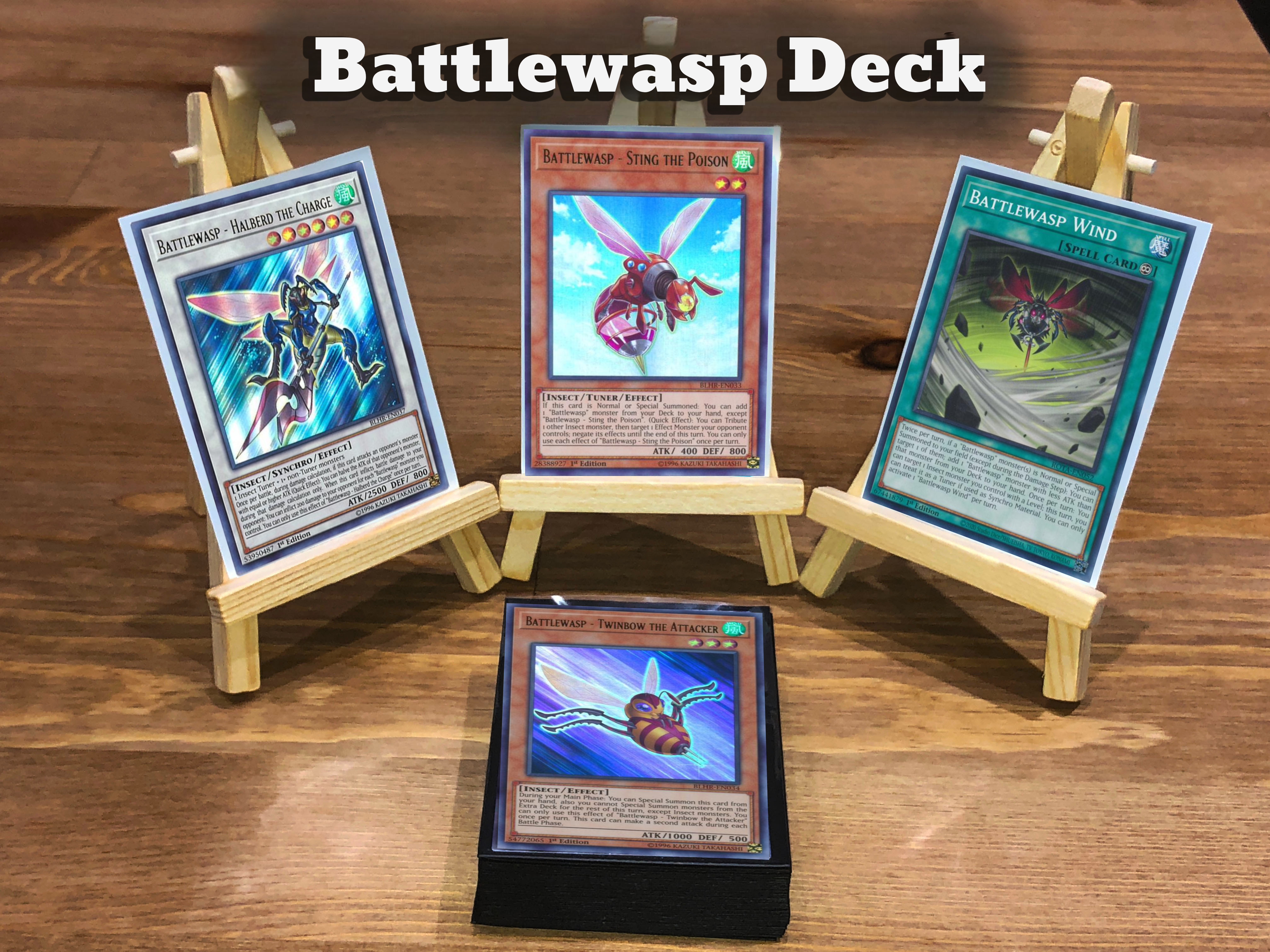 Yugioh Battlewasp Deck 40 Cards + Extra Deck + Sleeves