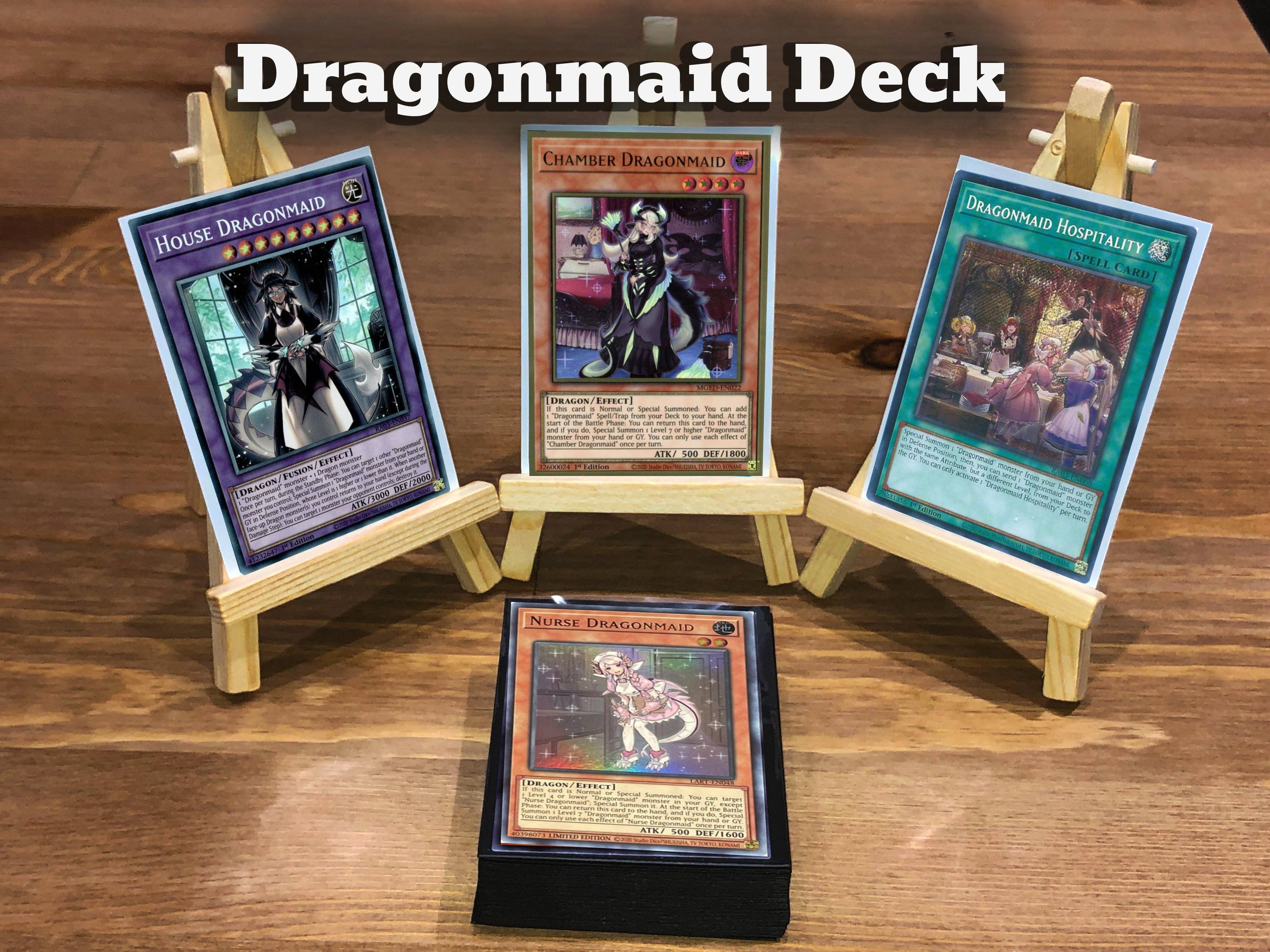 Yugioh Dragonmaid Deck 40 Cards + Extra Deck + Sleeves