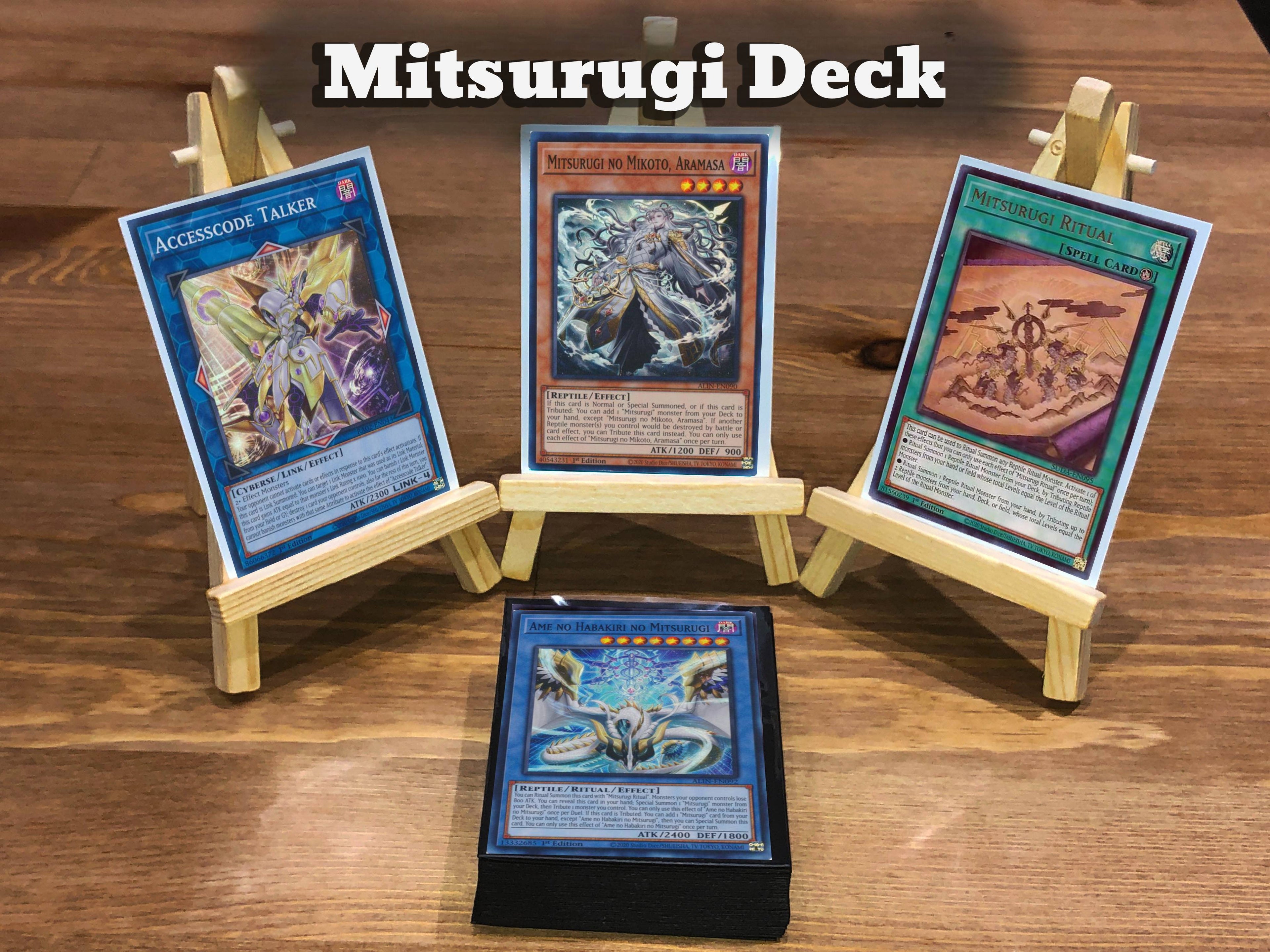 Yugioh Mitsurugi Deck - 40 Cards + Extra Deck + Sleeves