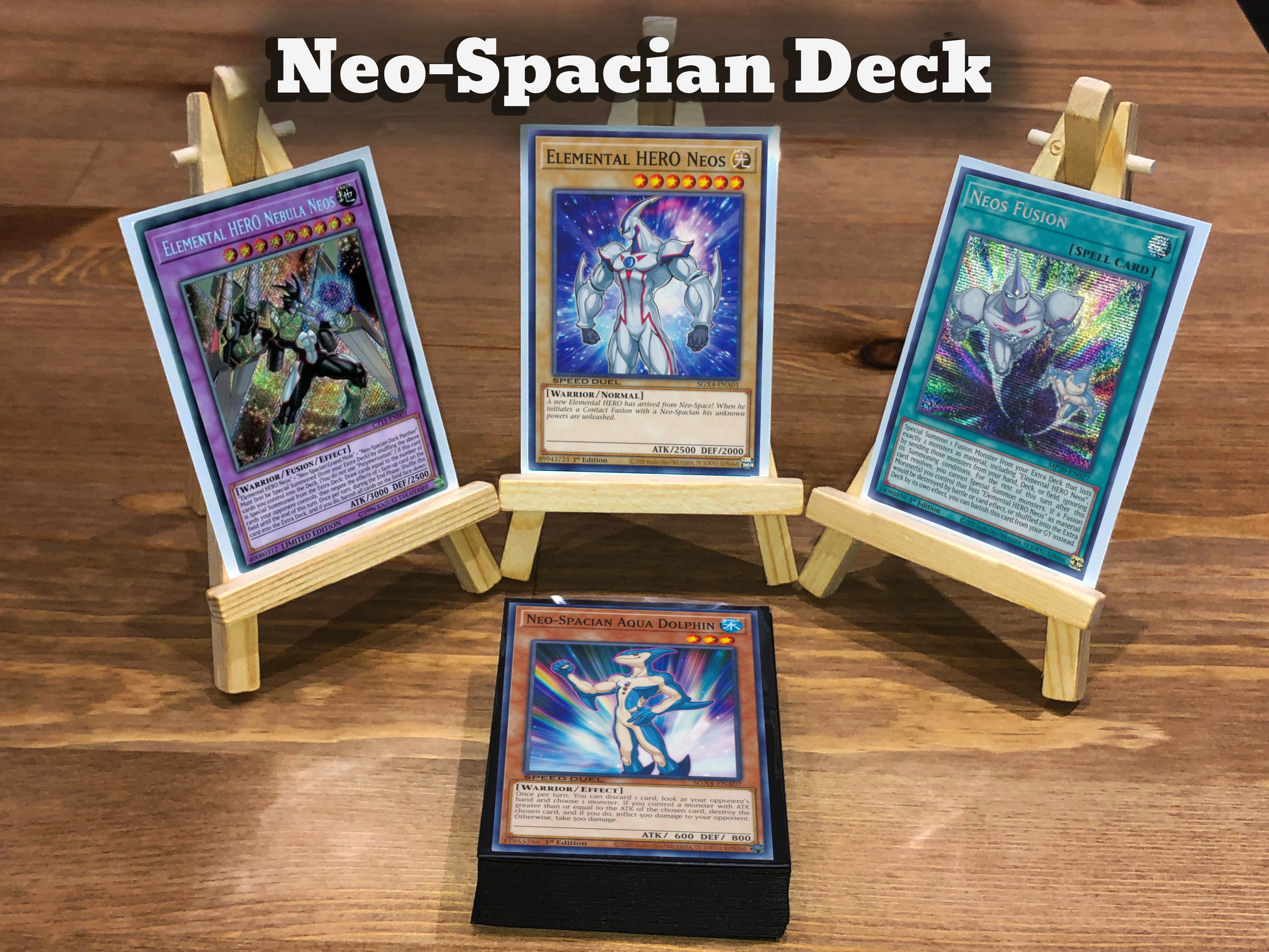 Yugioh Neo-Spacian Elemental HERO Neos Deck 40 Cards + Extra Deck + Sleeves