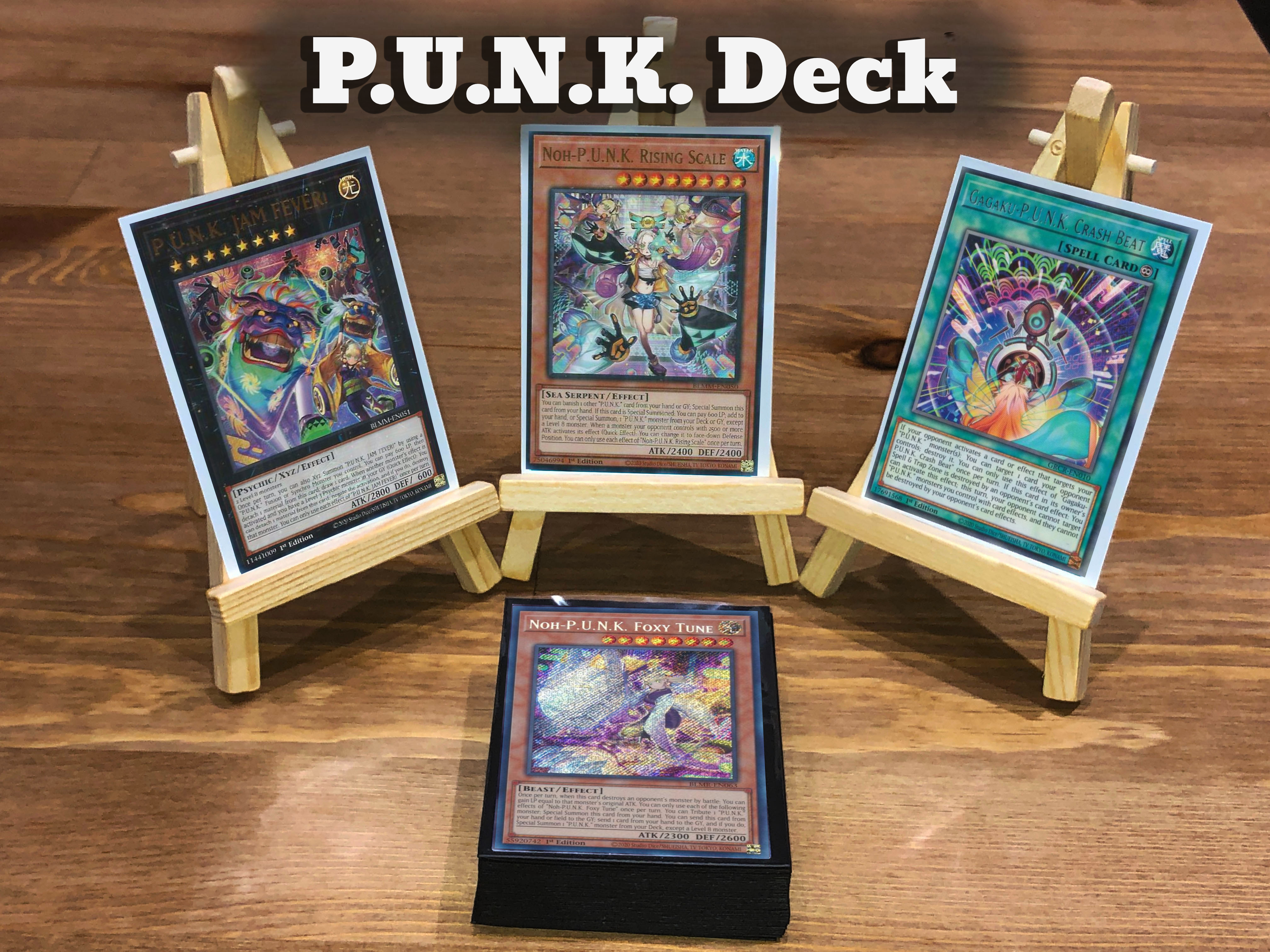 Yugioh P.U.N.K. Deck - 40 Cards + Extra Deck + Sleeves